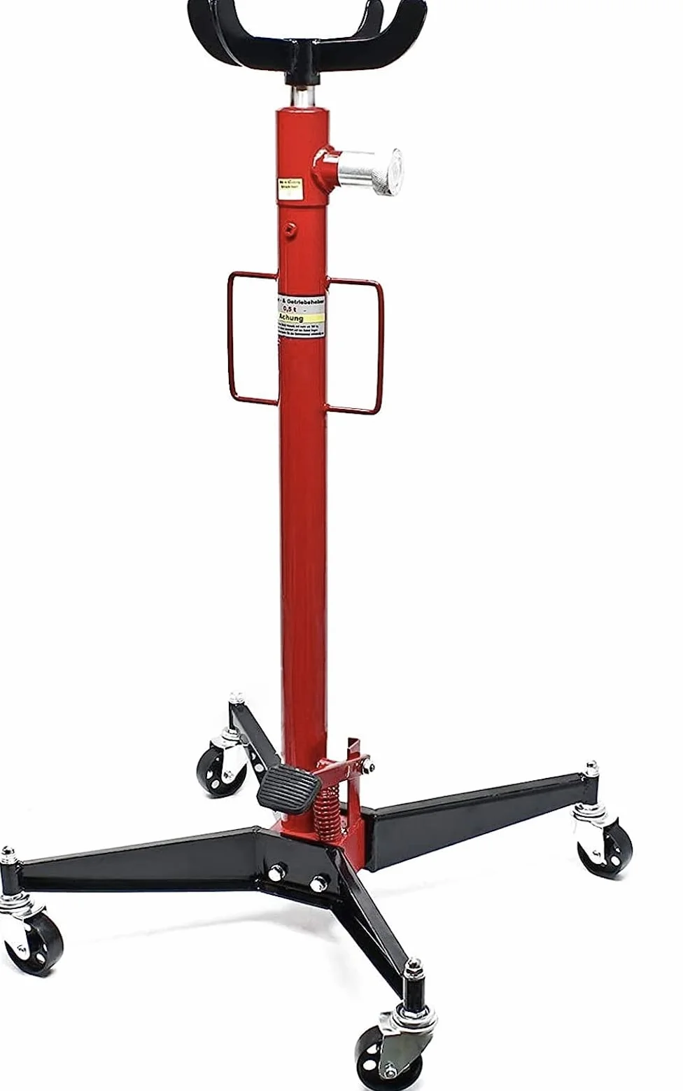 SOLLEVATORE FOSSA IDRAULICO CARICO 500KG 4 BRACCI SOLLEVAMENTO DA 110 A 195cm JACK TRASMISSIONE ROTELLE ACCIAIO