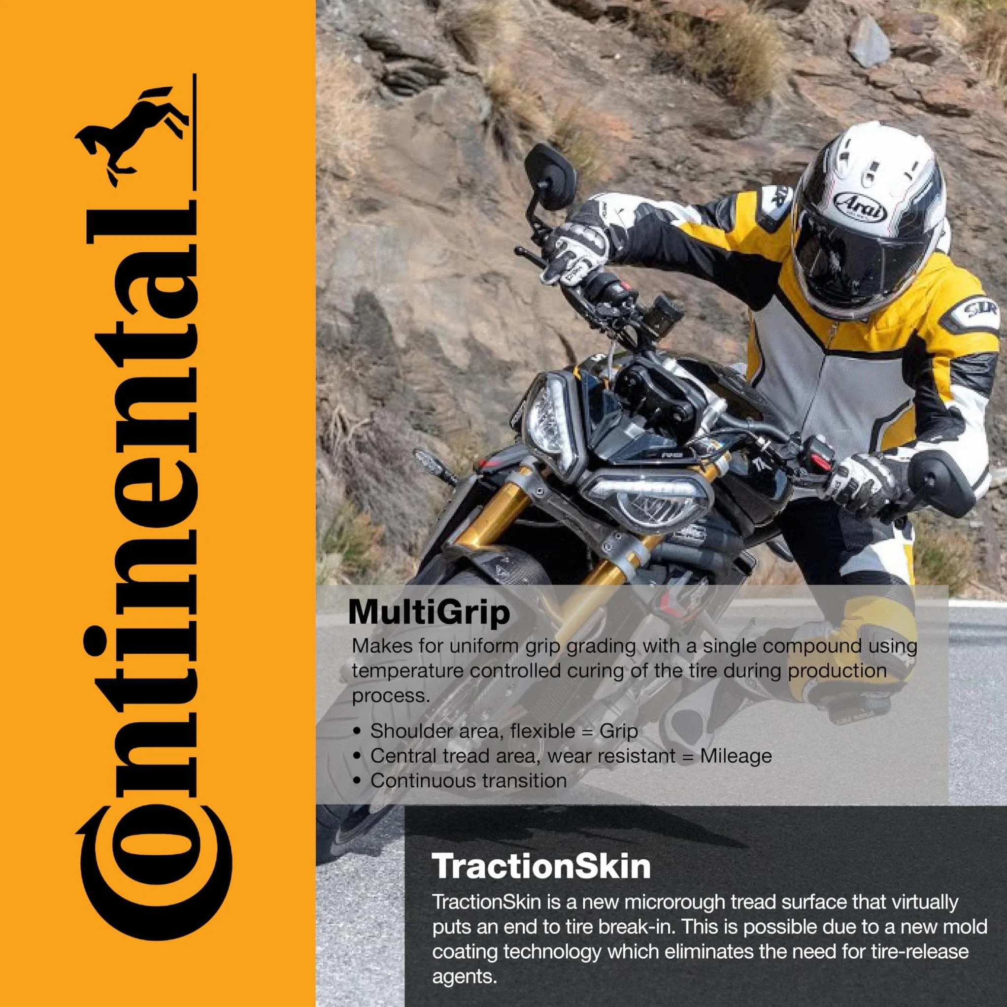 Continental Contiattack SM 2 69H TL Road Sport Rear Tire 160/60