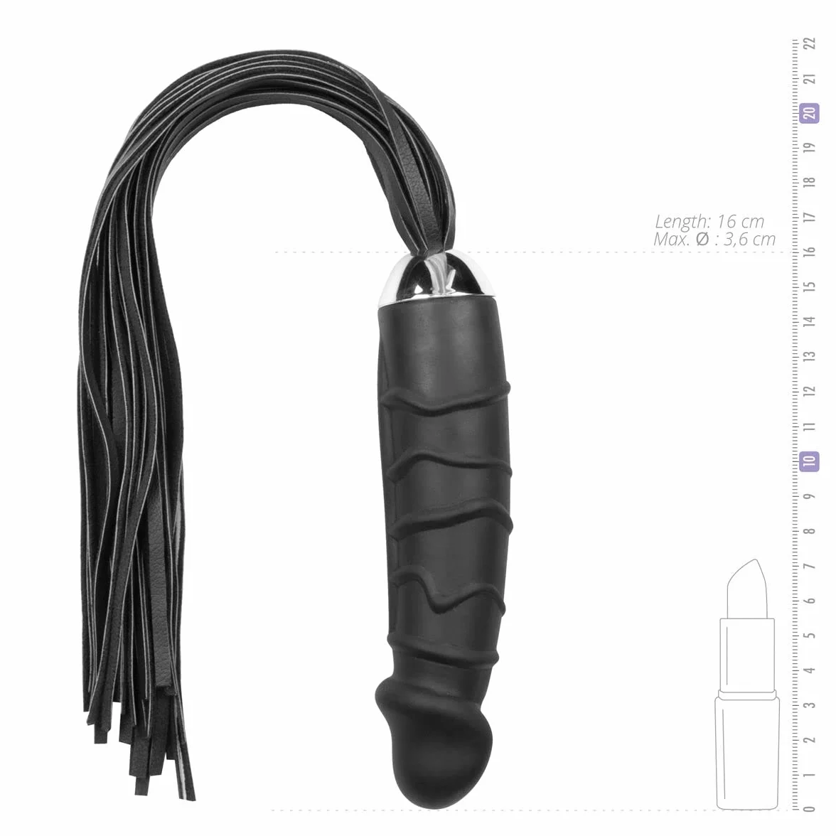 Easytoys Teazers Fetish Collection Dildo con Frusta Nero 60g