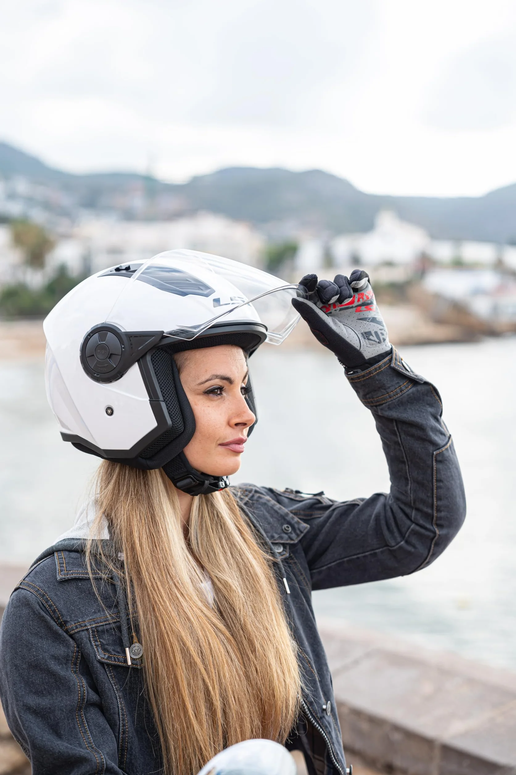 LS2 Open Faced Motorcycle Helmet Airflow II ECE 22.06 Gloss
