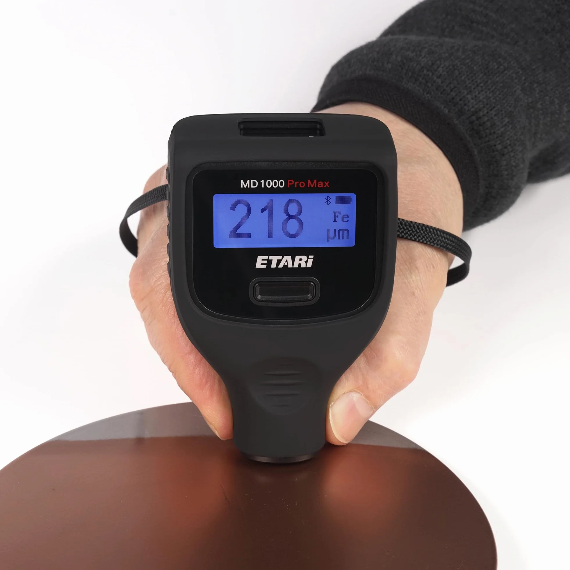 ETARI MD 1000 Pro Max (Ferr & Non-Ferr), misuratore di spessore della vernice professionale per misurare lo spessore della vernice in auto fino a 6000 μm, + 3 colori di illuminazione dello schermo, +