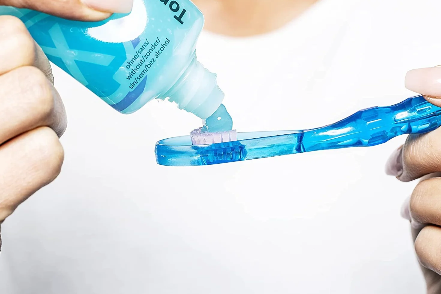 Raschietto per lingua con spazzola detergente e gel medico – combattere l'alito cattivo