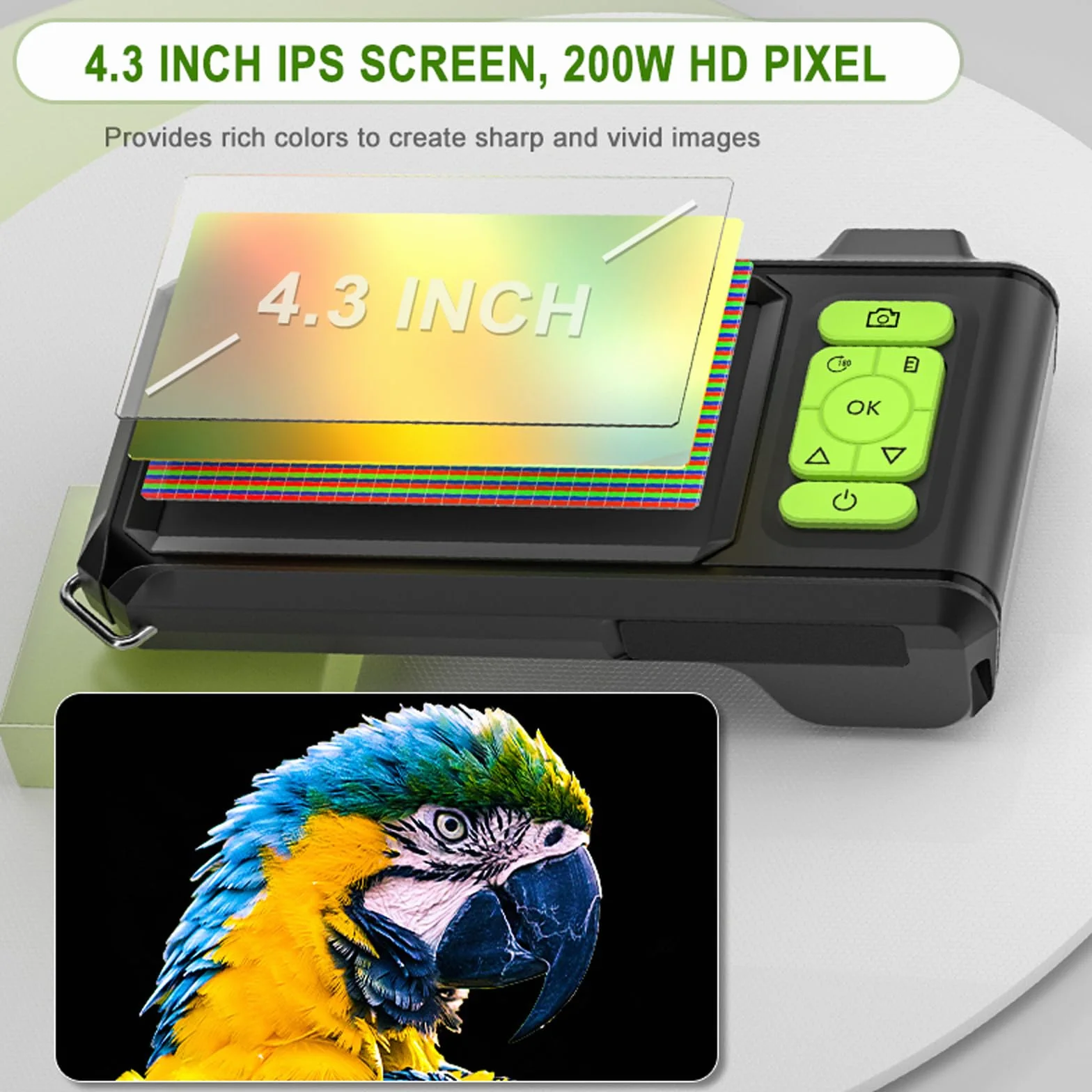 Endoscopio Industriale a Doppia Lente, Telecamera Ispezione 4.3 Pollici IP67 7.9 mm
