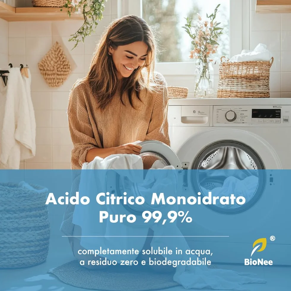 Acido Citrico Puro 1 kg Ammorbidente Lavatrice Anticalcare Disincrostante