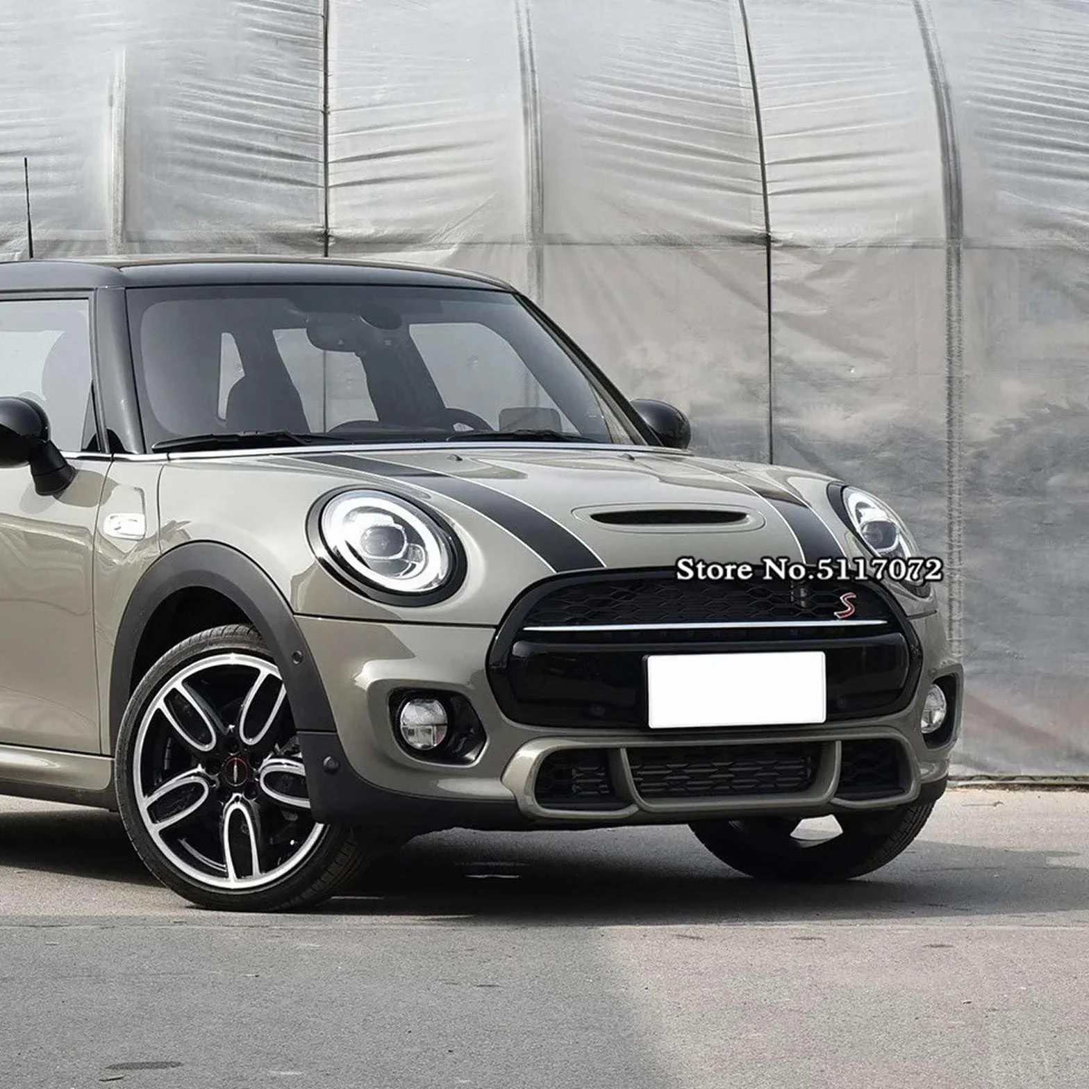 Adesivi per Cofano Motore e Strisce per Auto, Adatti per Mini Cooper R50 R52 R53 R56 R57 F55 F56 F56 Hatchback.