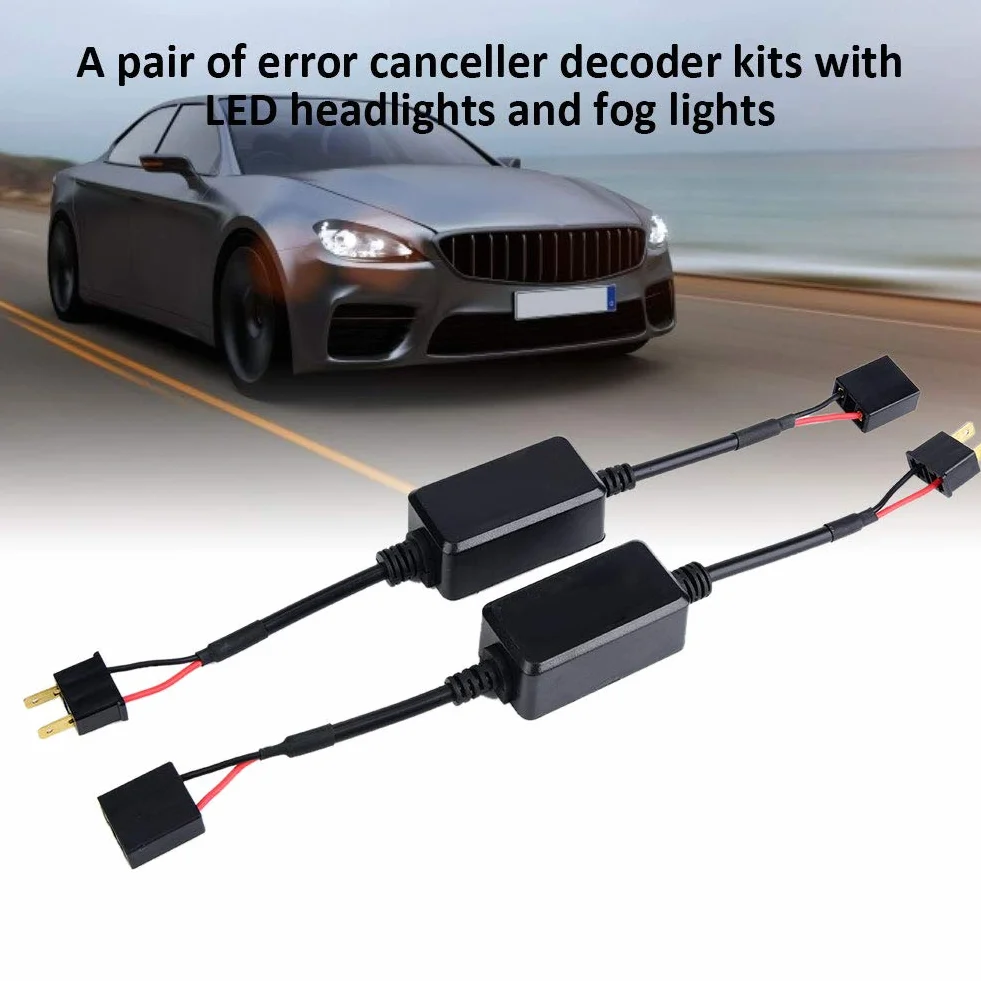 Resistenze Per H7 Canbus Moto Error 2Pcs Car LED Headlight Decoder Radio Replacement Anti-Interference Fault Canceler Filter Automotive