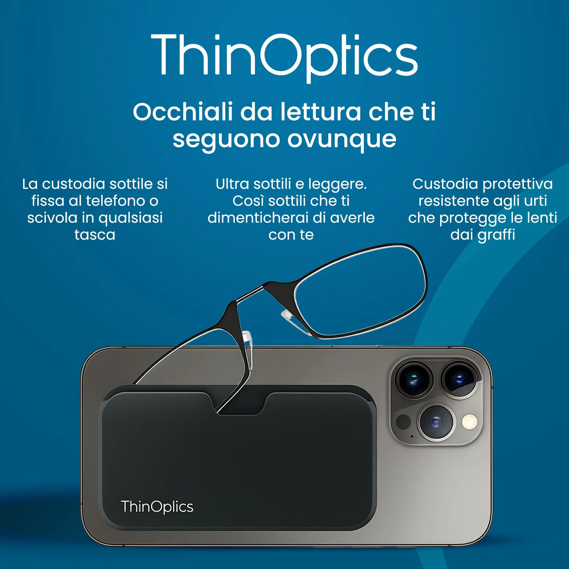 ThinOptics Gafas De Lectura Estuche Compacto Universal - Unisexo Hombres Mujeres - Gafas De Lectura Compactas Y Livianas Con Tecnología Flex-fit