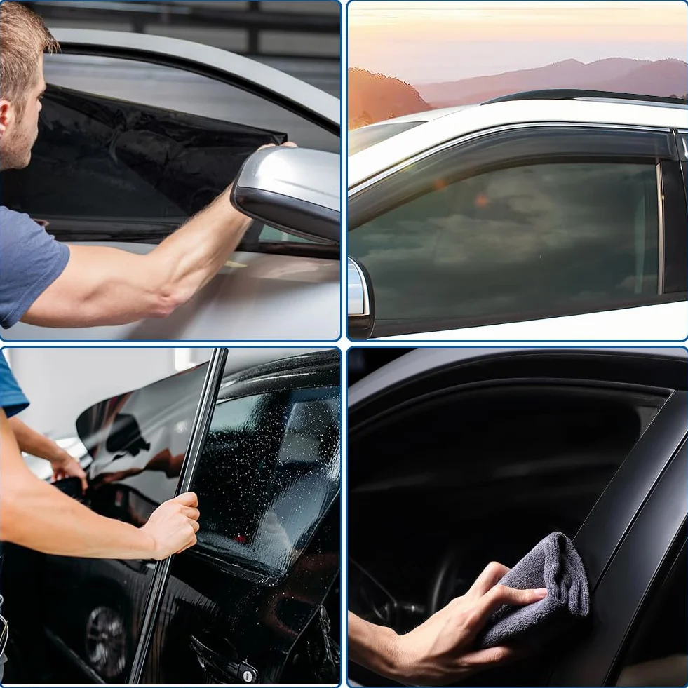 Pellicola oscurante per auto, 1% VLT, protezione solare, protezione UV e infrarossi, contro il calore e l'abbagliamento, per auto, furgone, camion (35%)