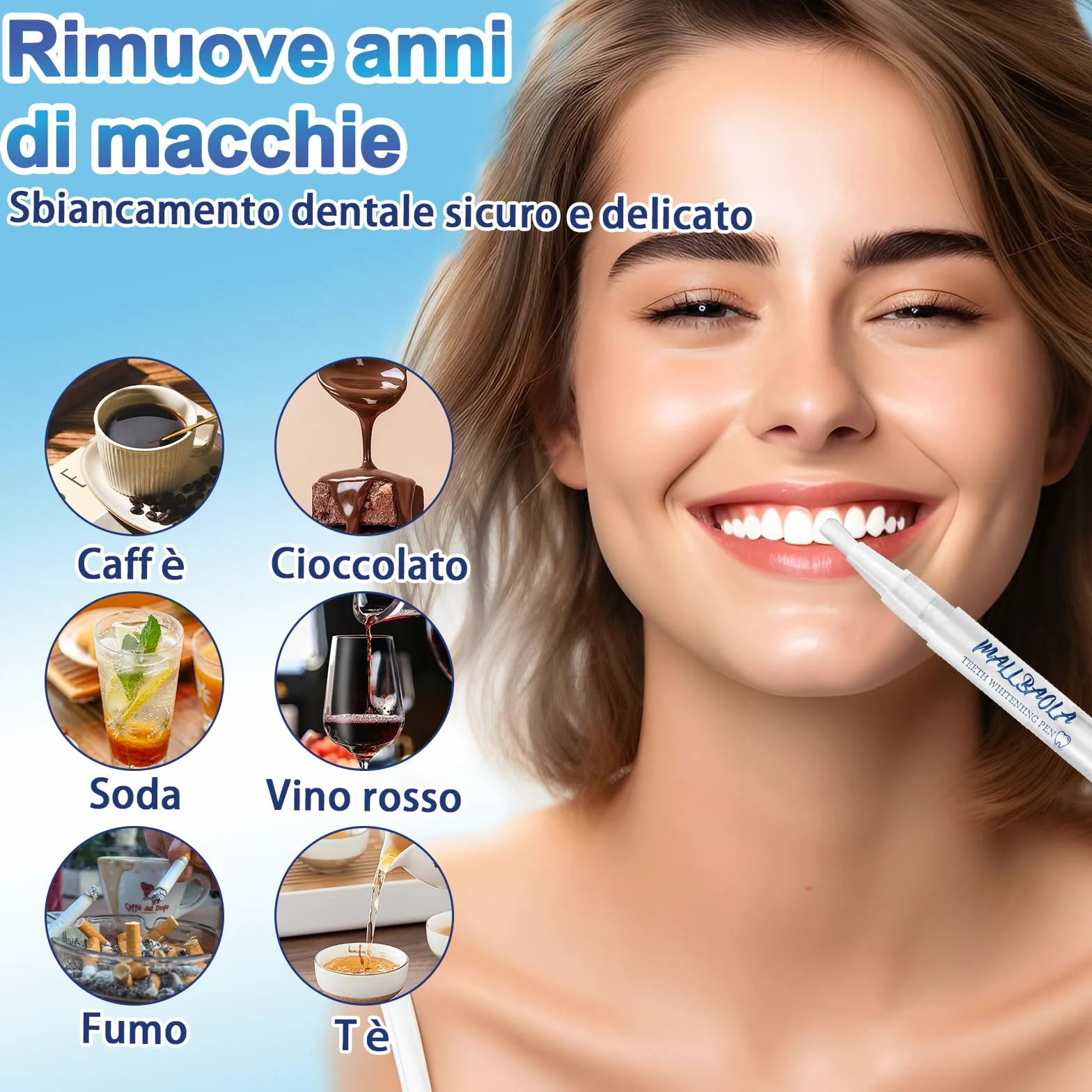 Kit Sbiancante Denti Immediato 4 Penne Gel Sbiancante Effetto Immediato