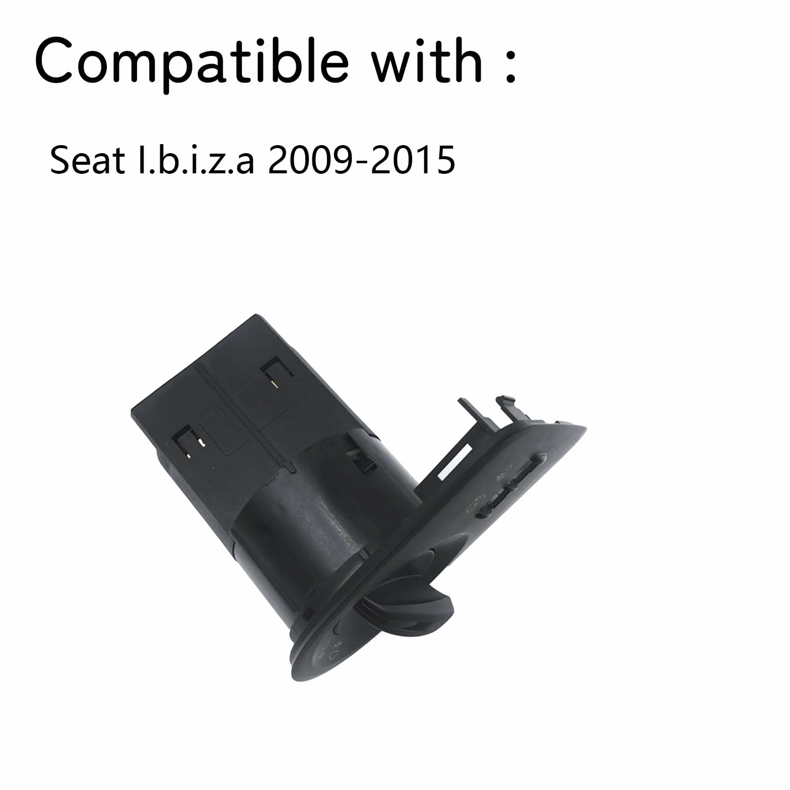 Interruttore a controllo multiplo elettrico per faro SEAT IBIZA IV 2009-2015 6J1941531AR nero luce rossa