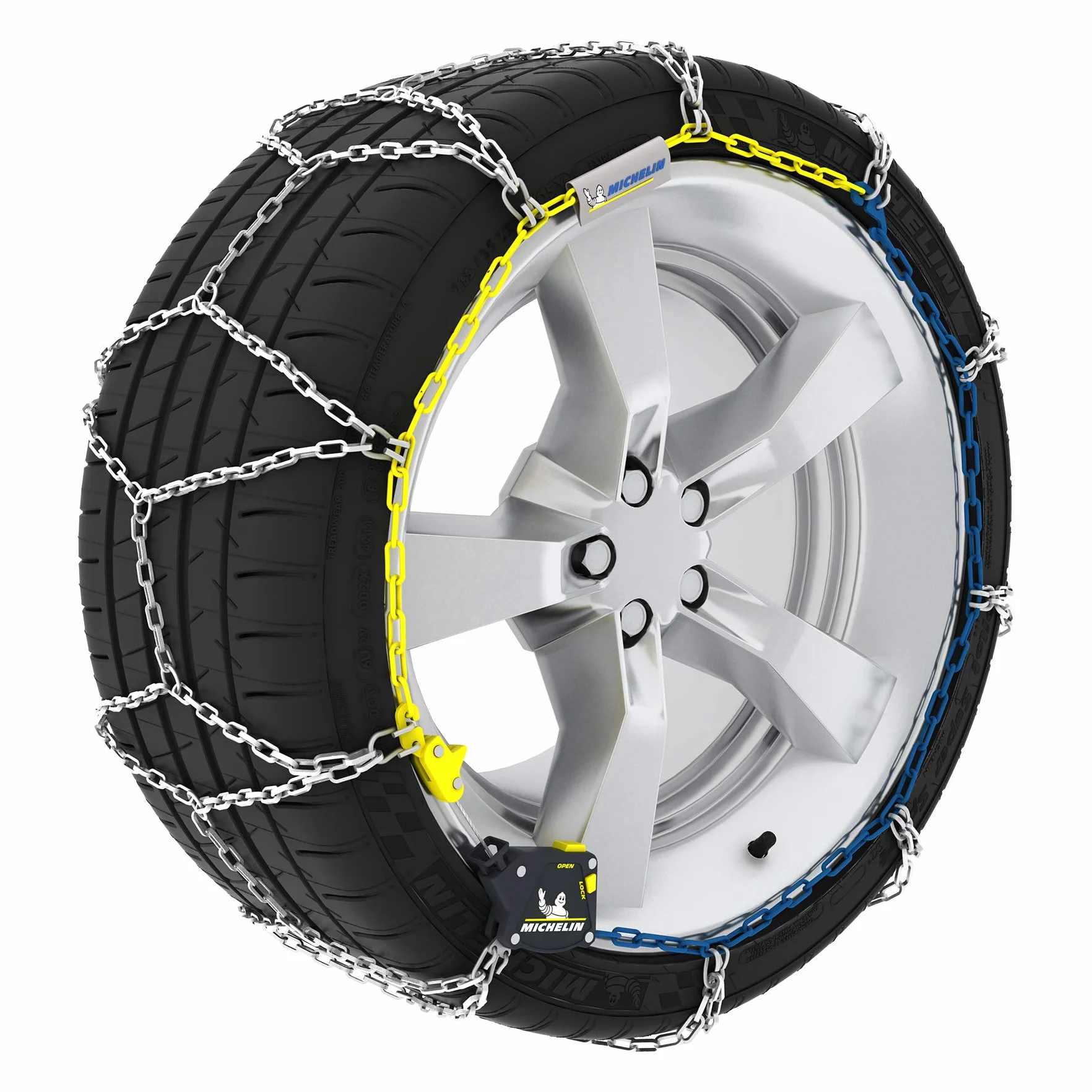MICHELIN Catene da Neve Extrem Grip Automatic 130 9mm Maglie Rombo ABS ESP Montaggio Rapido