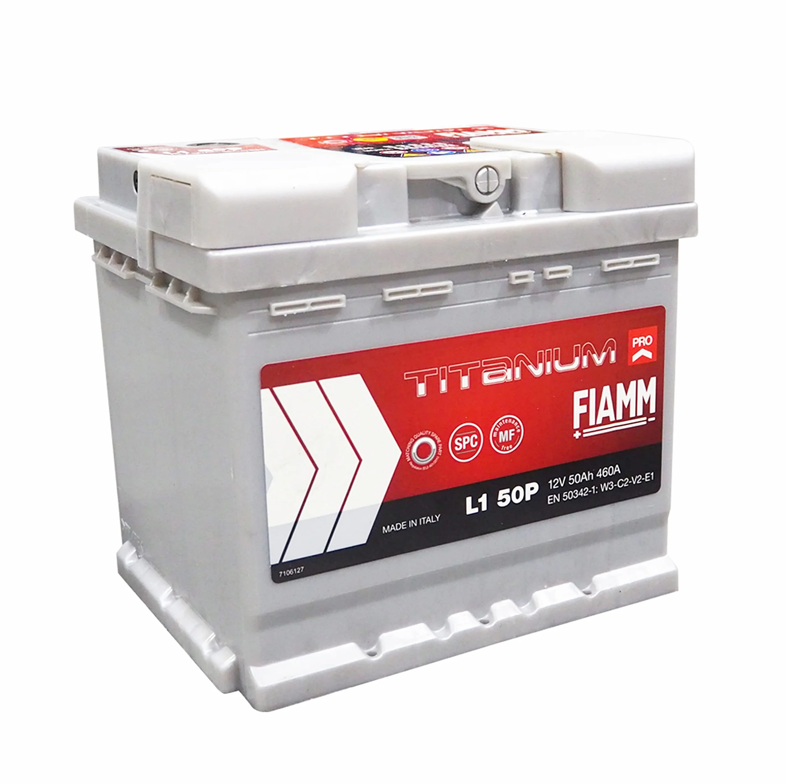 FIAMM Batteria auto 12V 50Ah 460A EN L1 50P Polo Positivo a Destra