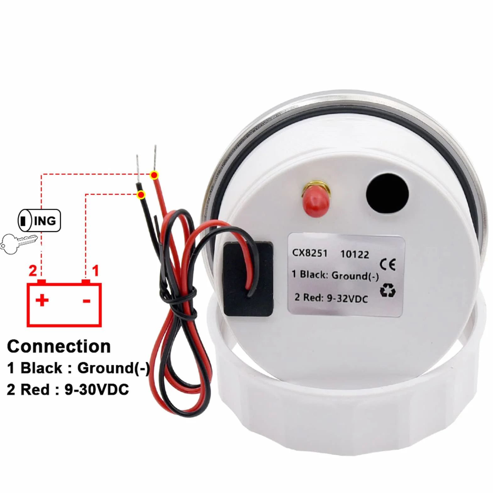 Geloo GPS 85 mm Tachimetro TFT regolabile Mph Nodi Km/h Contachilometri digitale con antenna GPS per barca auto camper RV (nero)