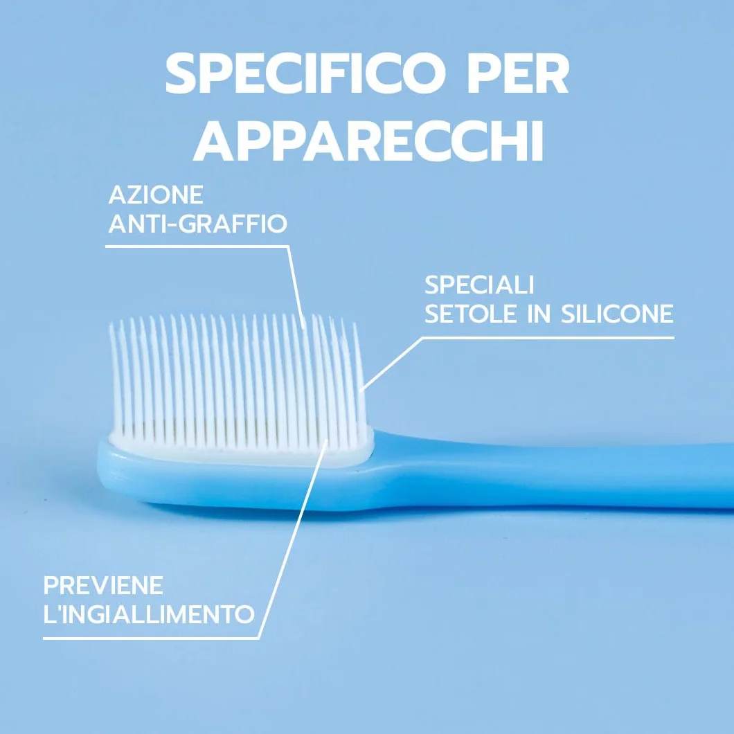 GELDIS Spazzolino per Apparecchi Ortodontici, Pulizia Mascherine, Protesi