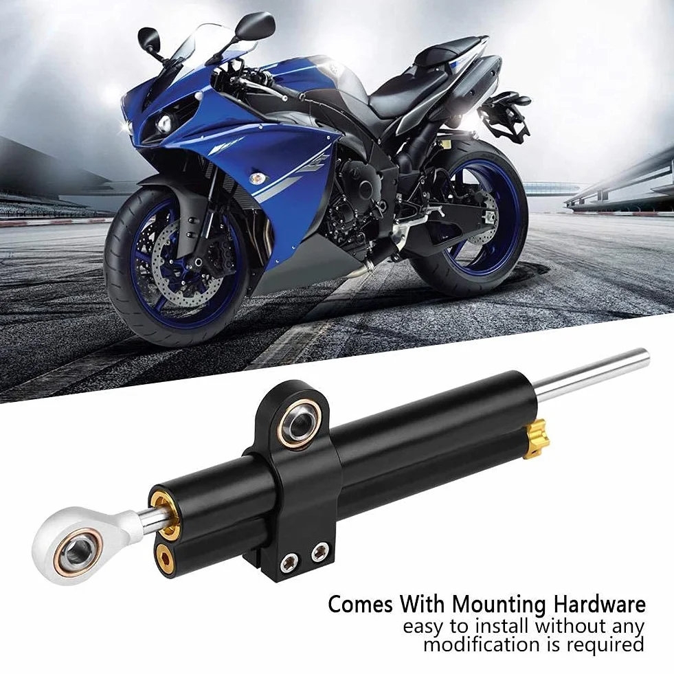 Staffa Per Faretti Moto - Stabilizzatore Ammortizzatore Di Sterzo Universale CNC Regolabile, Adatto Per RD 350