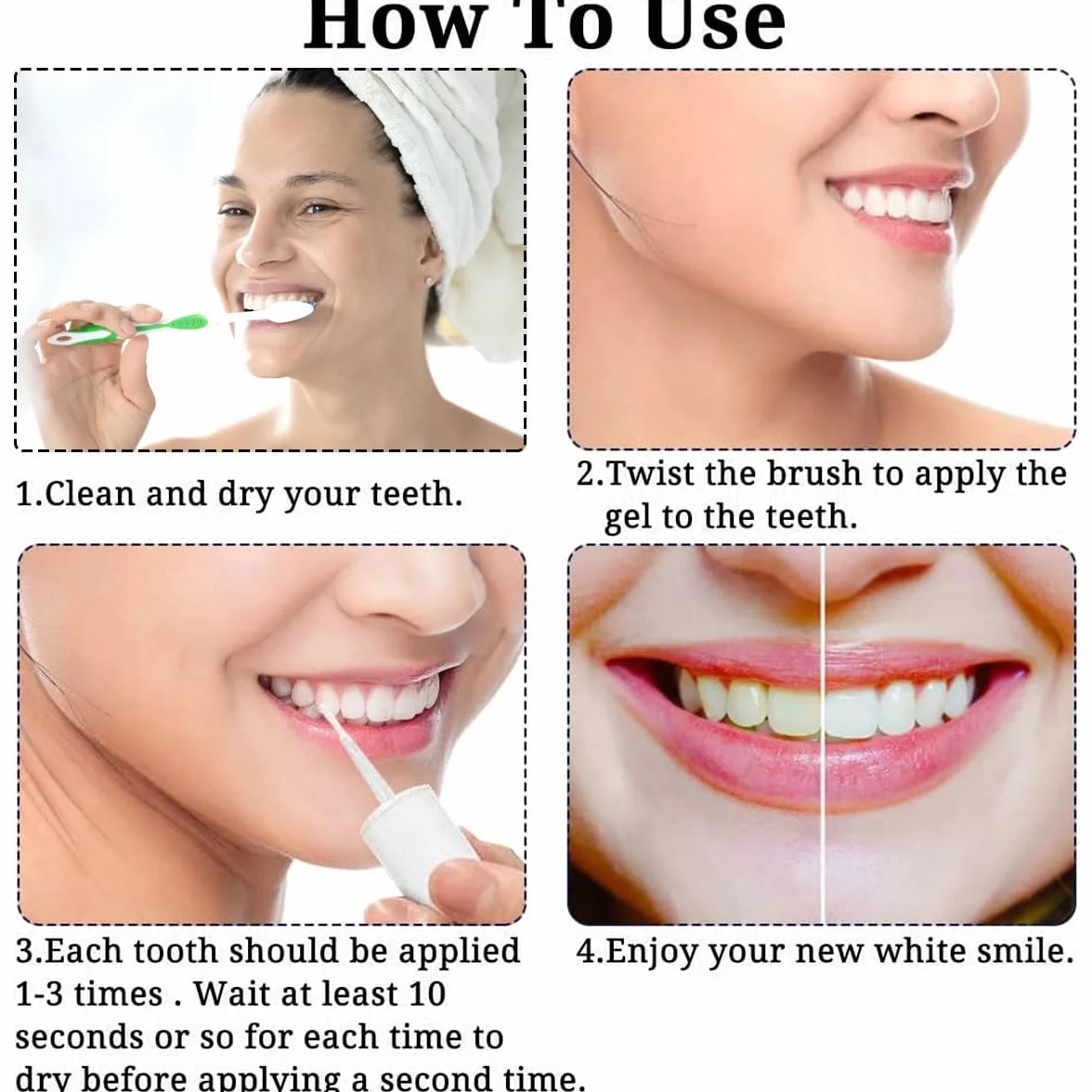 Gel Sbiancante Per Denti Sbiancamento Istantaneo Rimuove Macchie