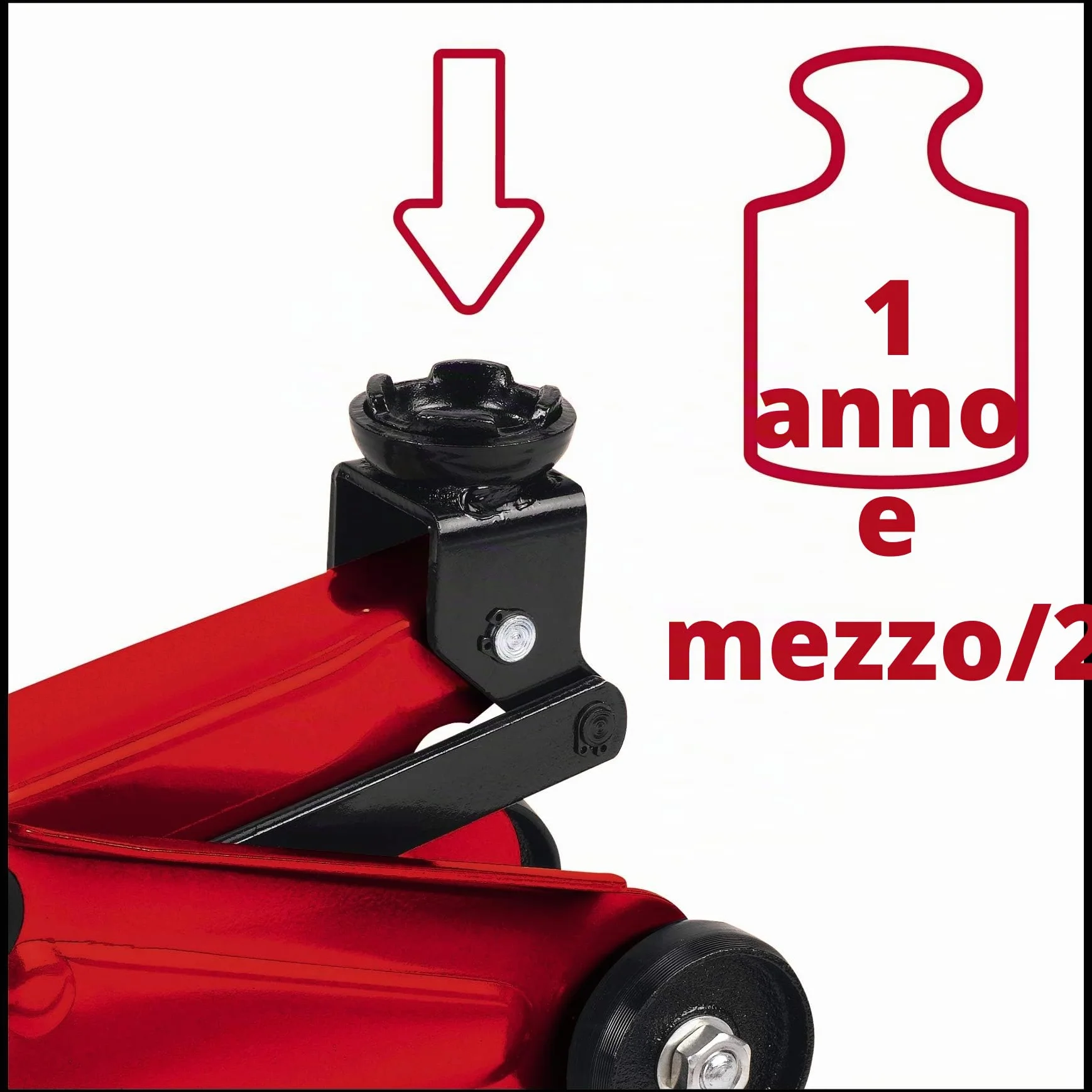 Einhell Cricchetto idraulico carrellabile CC-TJ 2000 (portata 2 t, altezza in. 13.5 cm, altezza max 33 cm)