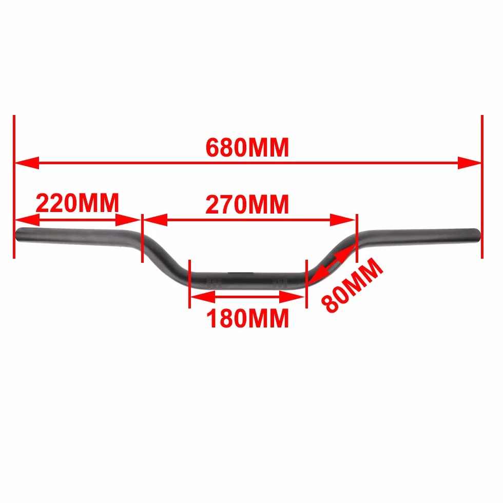 Manubrio Moto Piega Bassa 22mm Uniwersalny do Sportster XL 883 1200 Bobber Custom Chopper Softail Dyna Nero