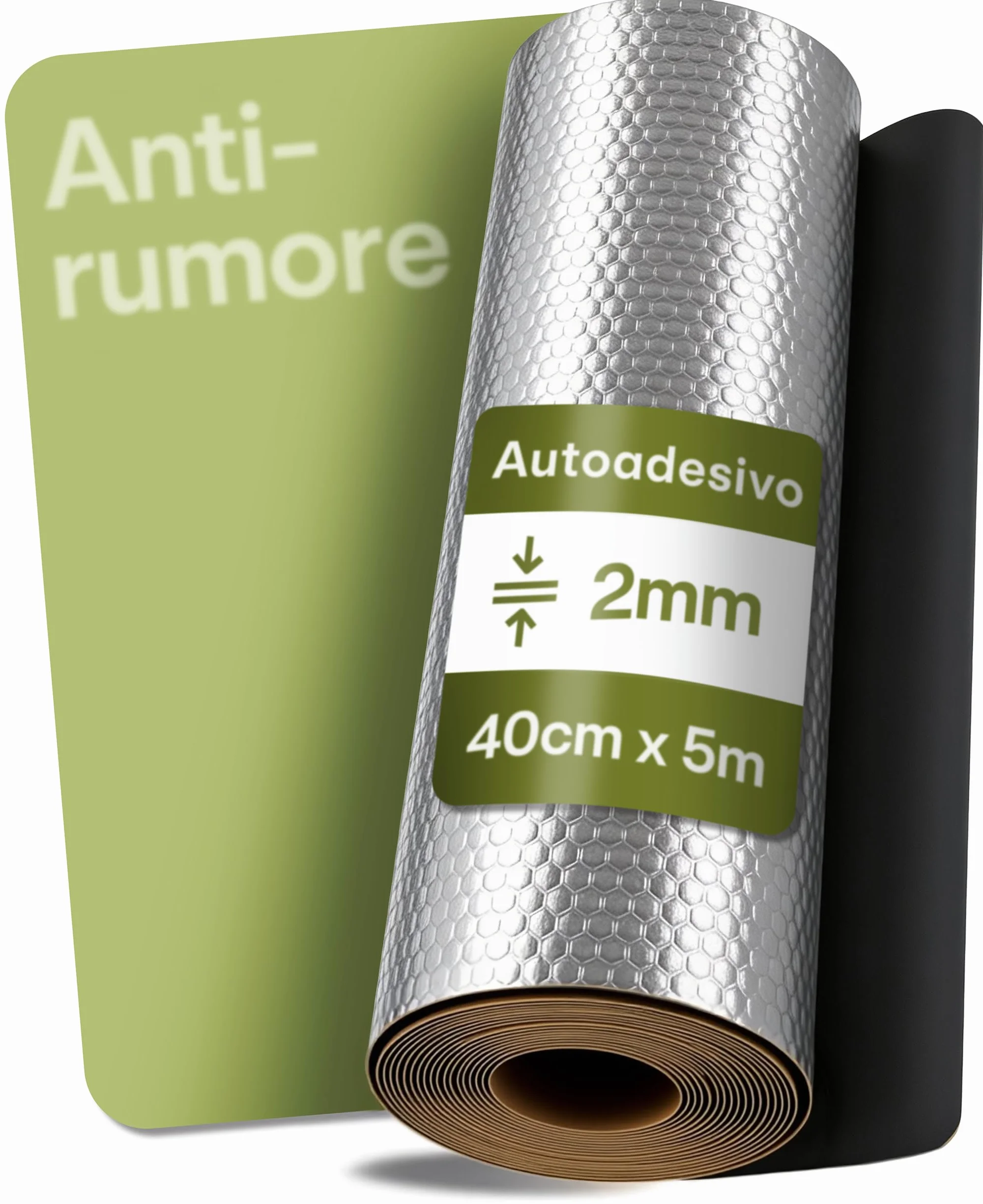 Praknu Alubutyl Isolante Insonorizzante 2 mm 40x500 cm Tappetino Autoadesivo per Auto