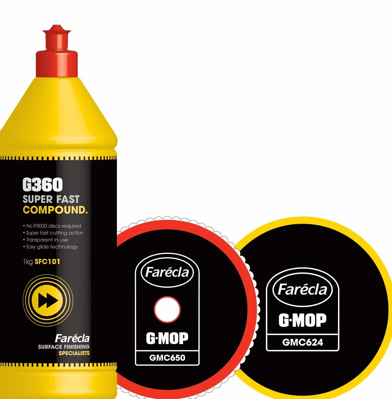 FARECLA G360 SFC101 Super Fast Compound, tappo rosso, 1kg