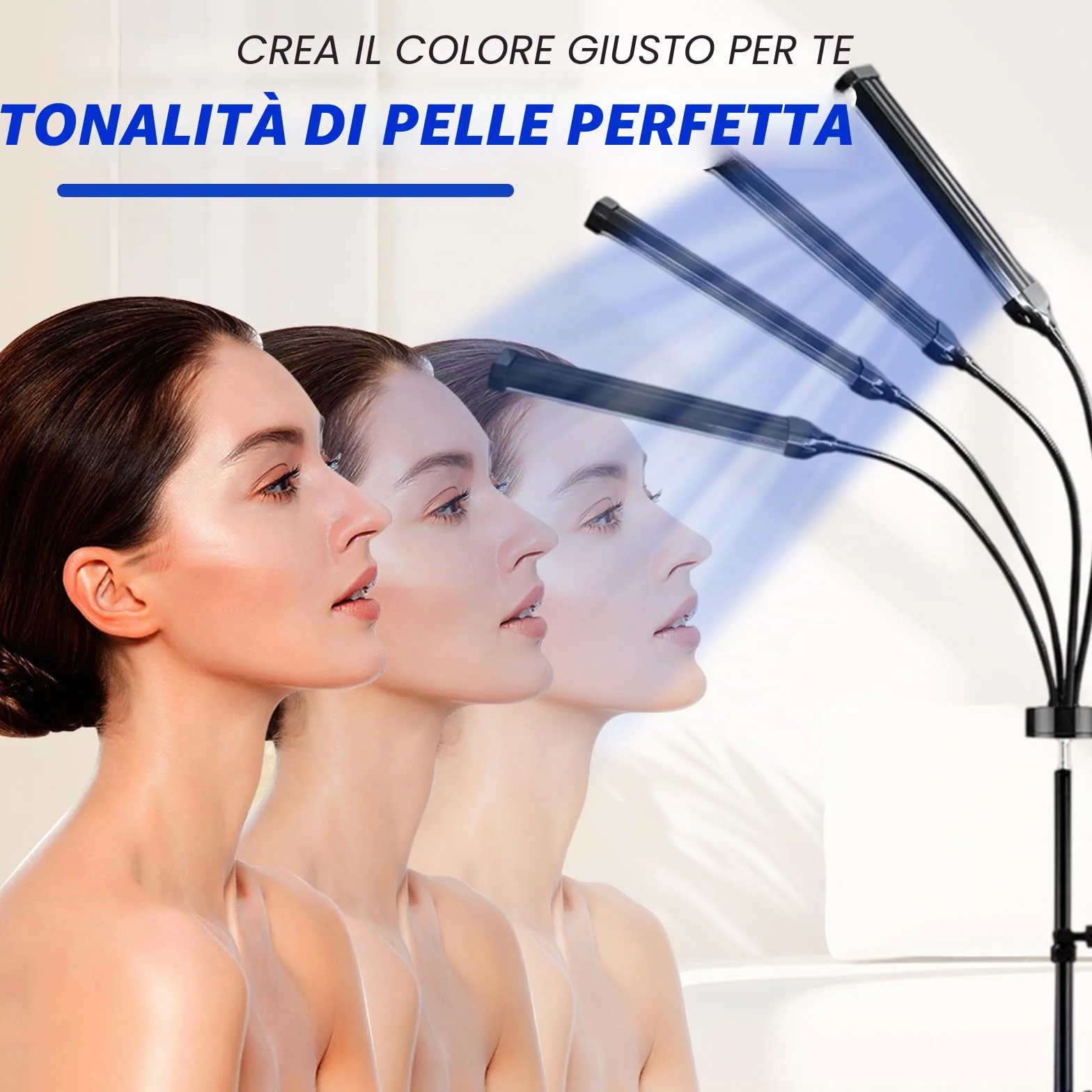 Solarium per la casa 460NM 490NM lampada abbronzante 60 W luce blu 432 LED doppio supporto