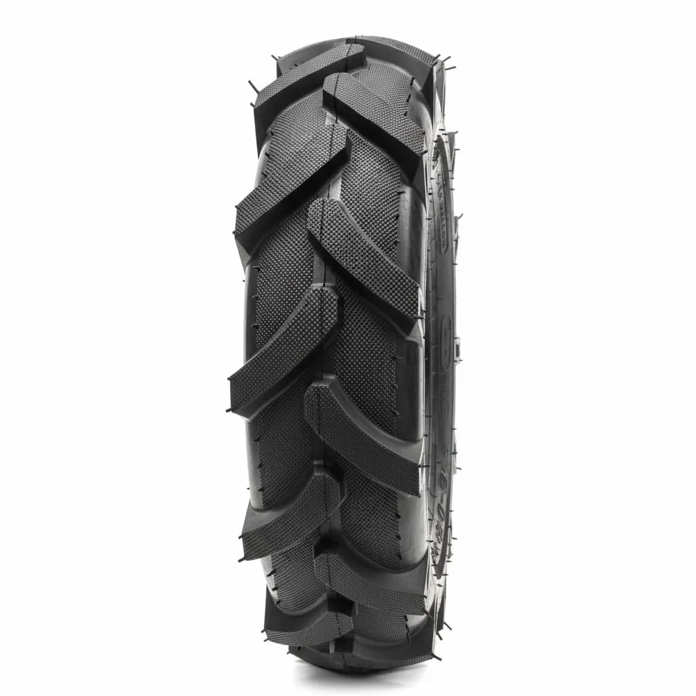 ECOVELO 1 Pneumatico 5.00-10 6PR + Camera d’Aria | Kit Gomma Rinforzata per Motozappa, Motocoltivatore e Falciatrice