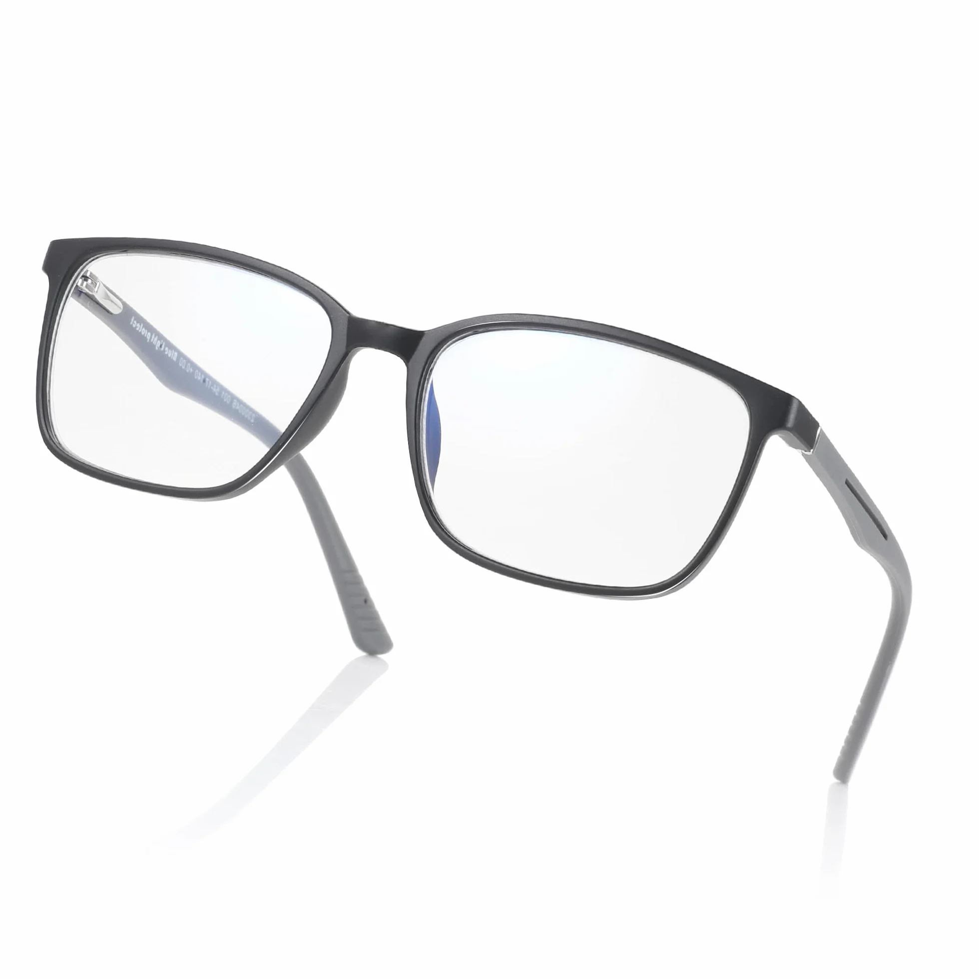 ZENOTTIC Occhiali con Filtro Luce Blu, Occhiali da Lettura Uomo Montatura TR Quadrata Antiriflesso