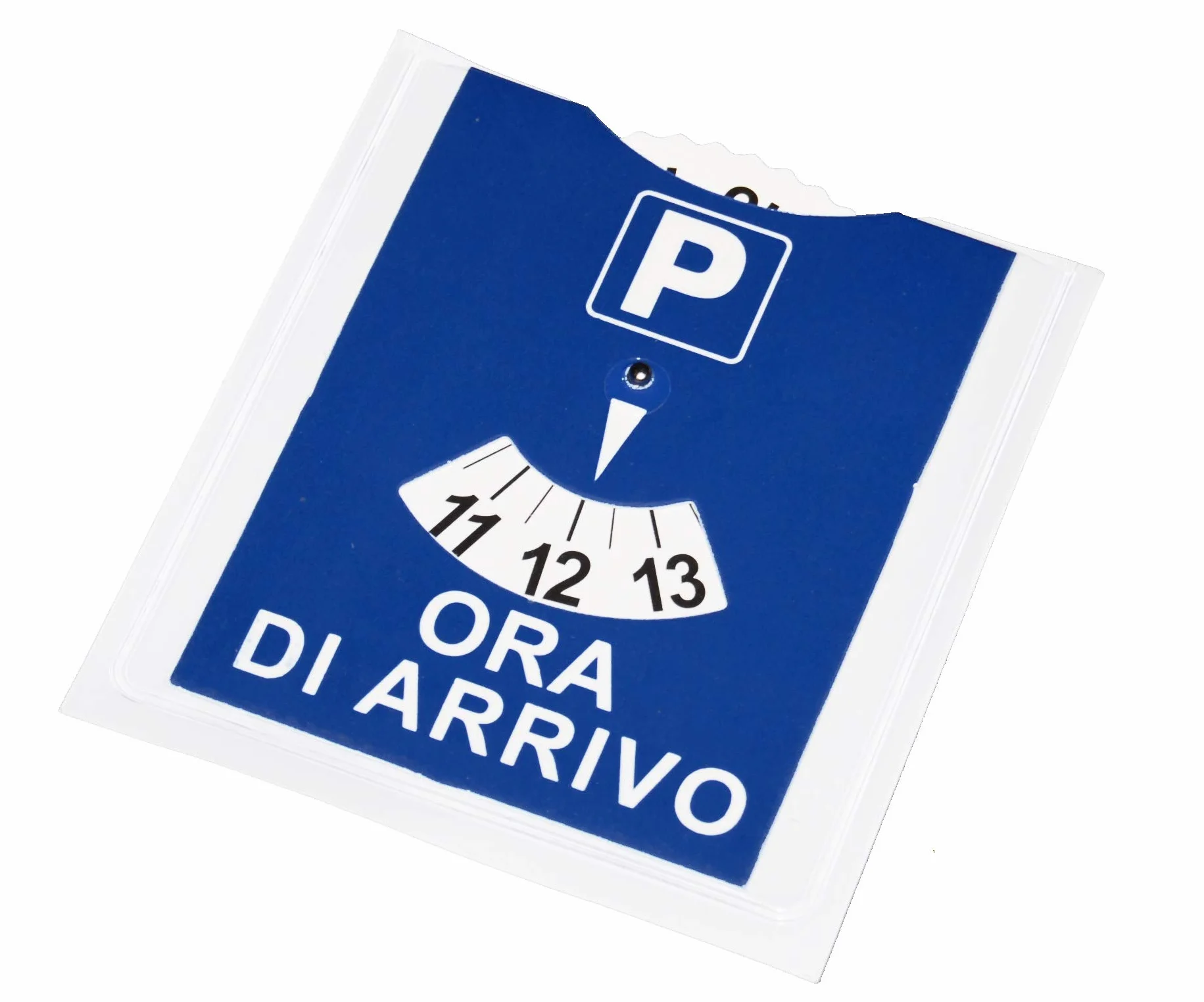 Tarcza Parkingowa Godzina Przyjazdu 77x100 mm z Kieszenią Adhezyjną PVC