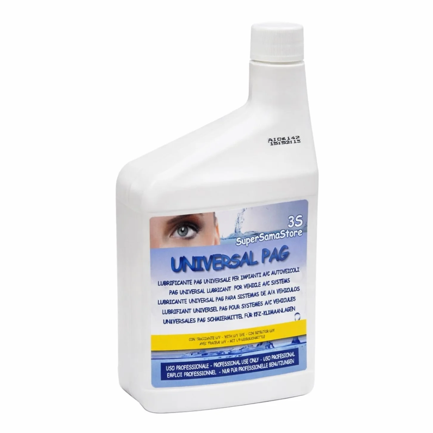 3S SuperSamaStore Olio PAG per Compressore A/C 1L con Tracciante UV, Lubrificante Universale per Climatizzatore Auto e Impianto Aria Condizionata Autoveicoli