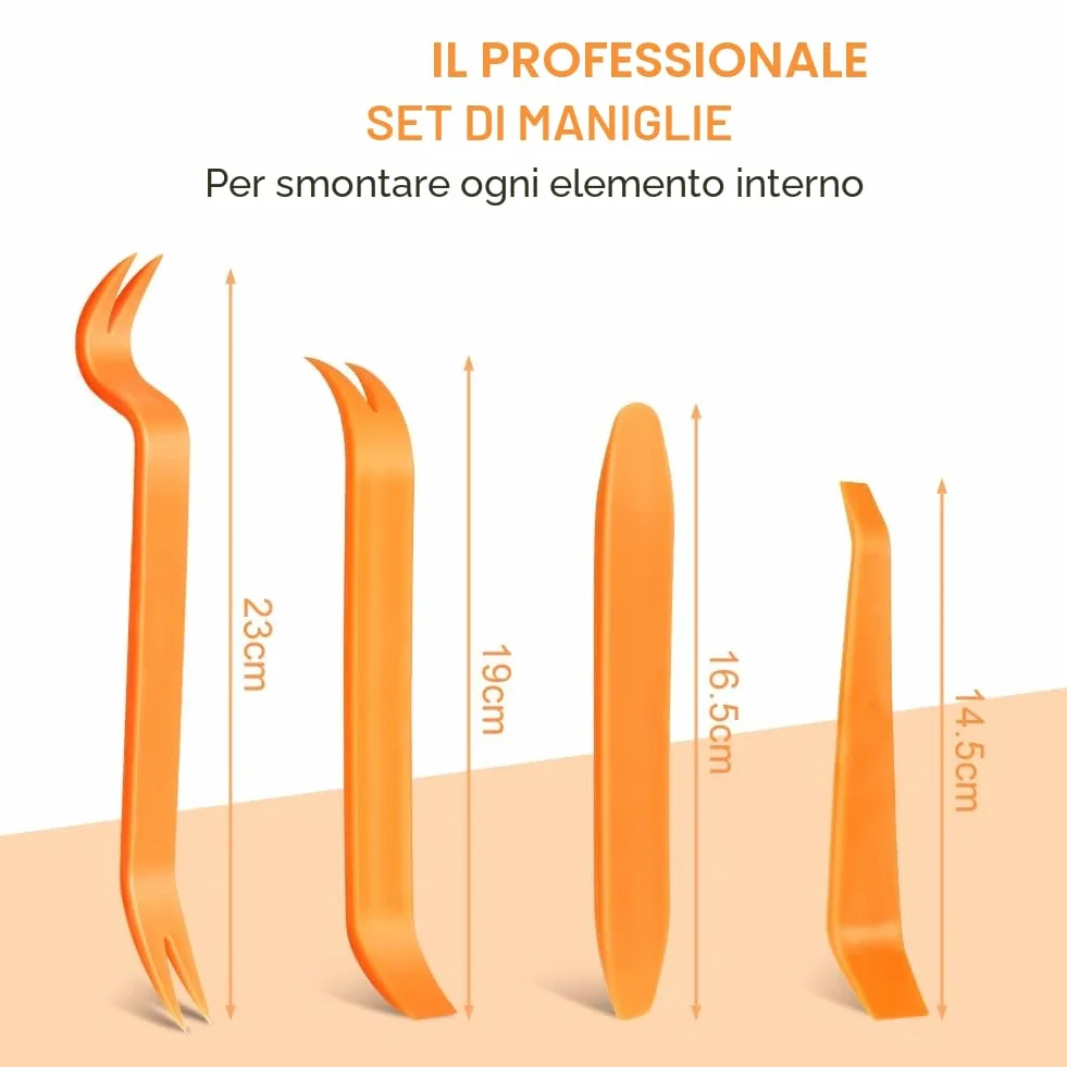 Flintronic 4PCS Auto Trim Removal Tool Kit, Plastica Leve Set per Riparazione Pannello Cruscotto