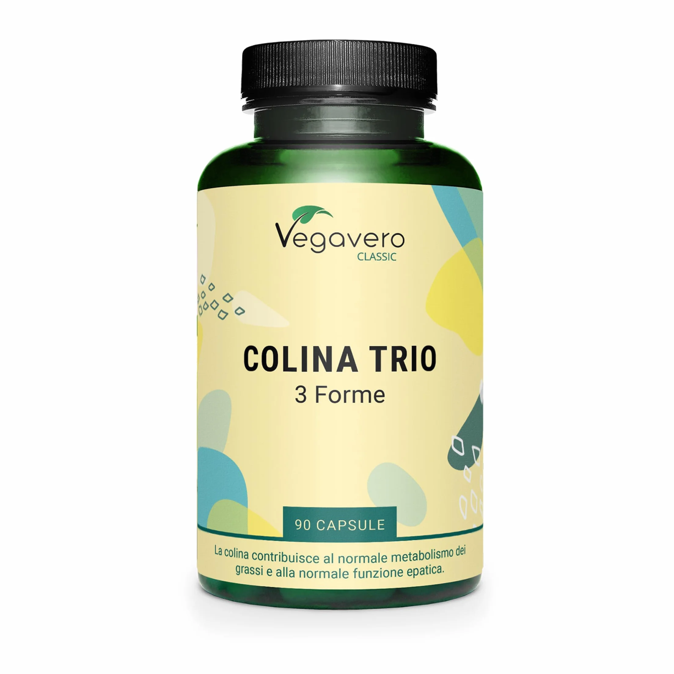 Vegavero® Colina Trio Bitartrato + Citicolina + Fosfatidilcolina per Fegato e Metabolismo Vegano