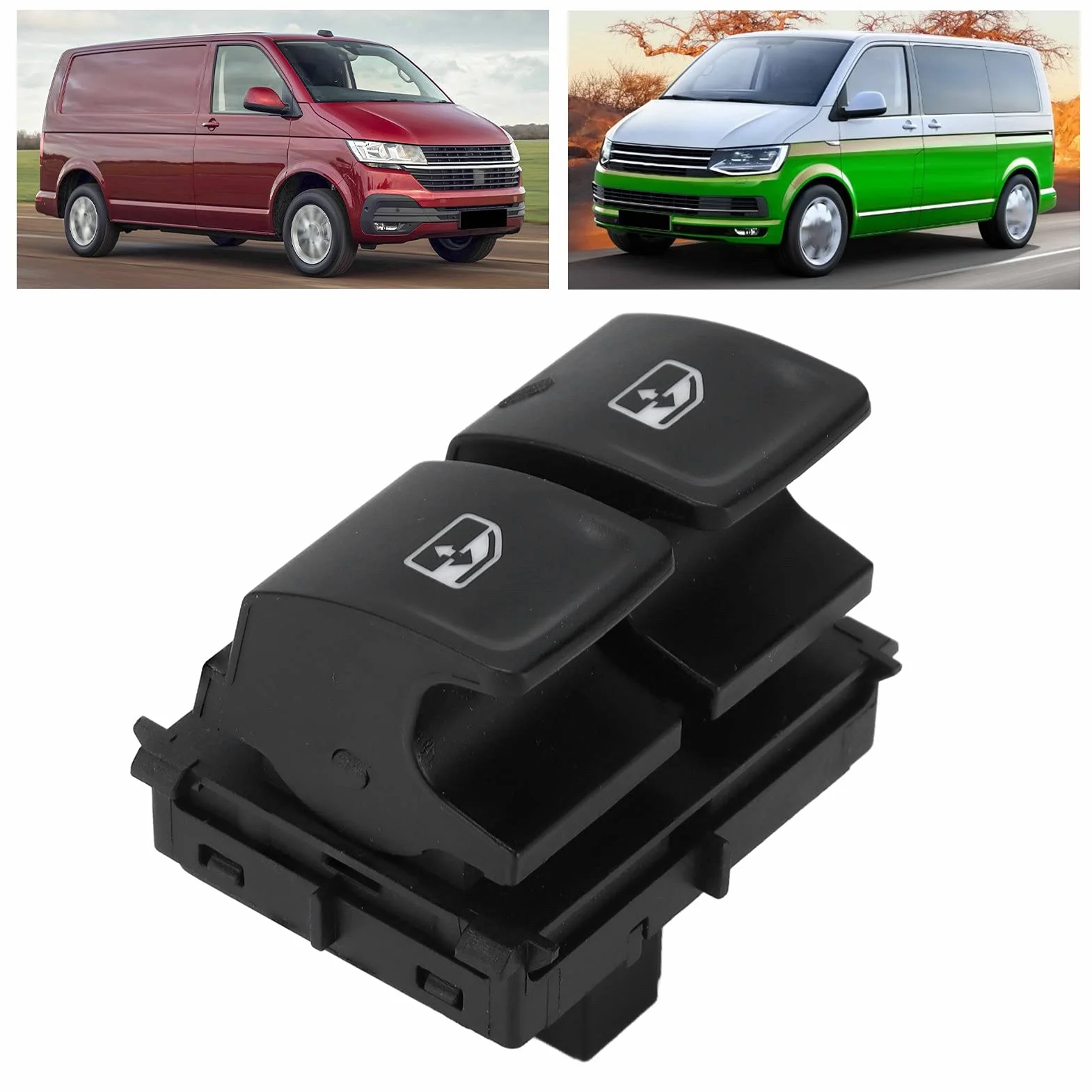 Akozon Interruttore del Finestrino Dell'auto, Interruttore di Controllo della Finestra Elettrica Sostituzione Impermeabile 5G0959858D Per Crafter