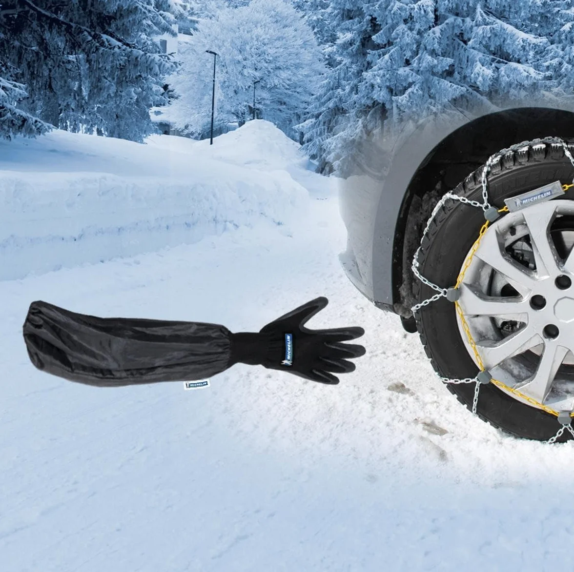 MICHELIN 009497 Guanti Montaggio Catene da Neve