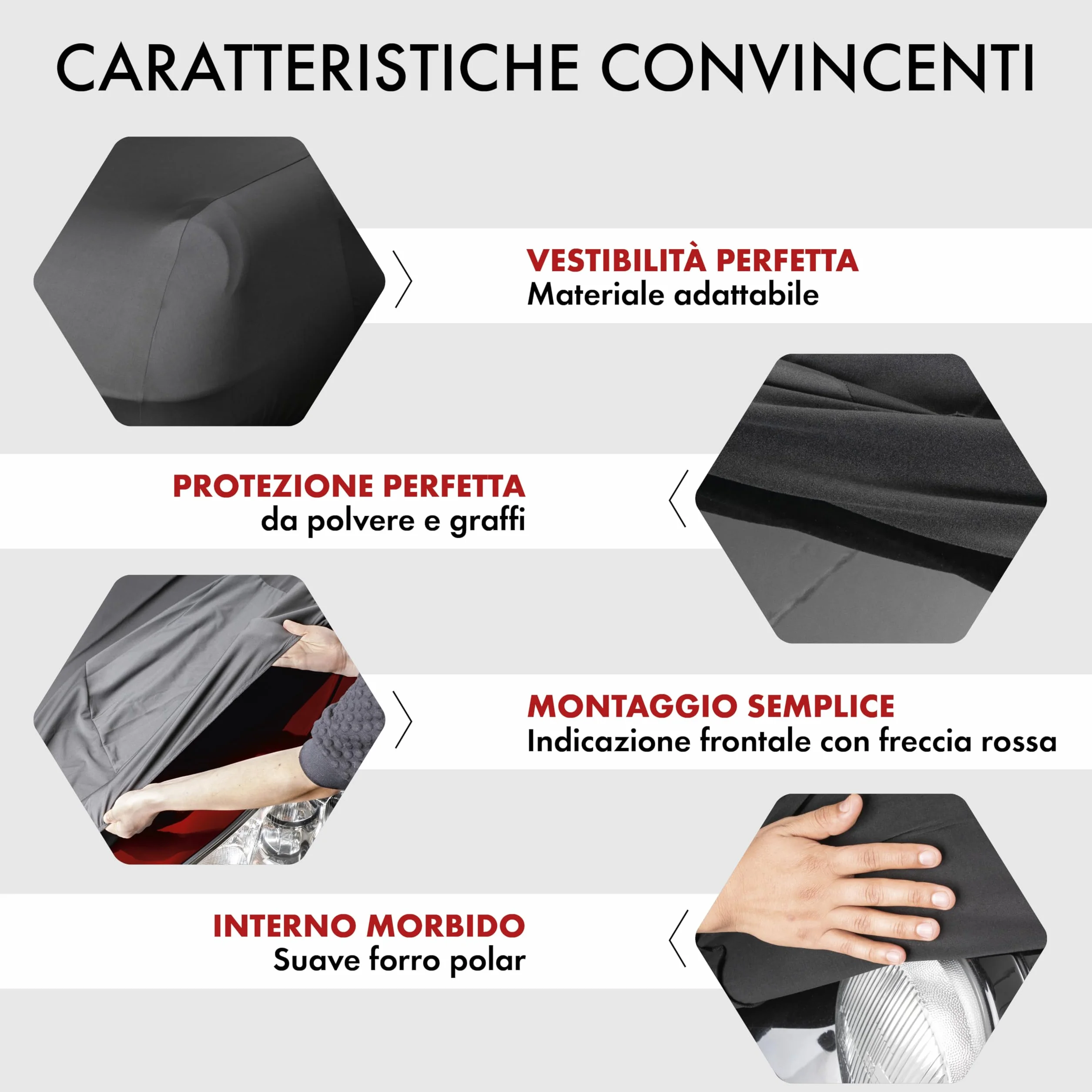 WALSER Telo Copriauto da Interno Elasticizzato Indoor Stretch - Morbido e Antipolvere, Copertura Protettiva per Auto, Protezione Completa in Garage Misura 2 nero