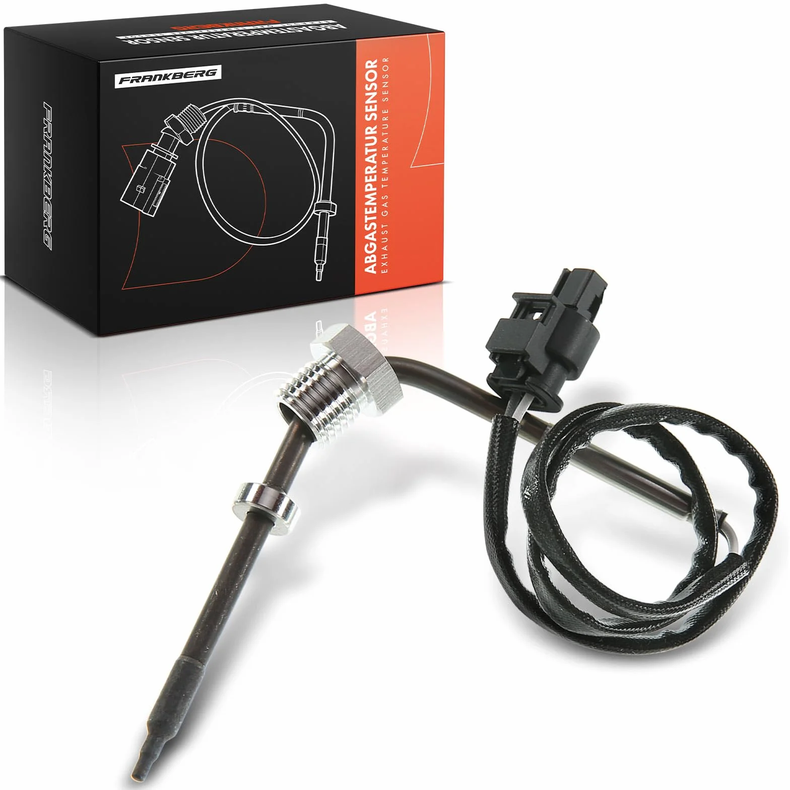 Frankberg Sensore temperatura gas di scarico Sensore gas di scarico 2-Poli Compatibile con Fortwo Coupé 451 Fortwo Cabrio 451 Replace# A0019051500,12060