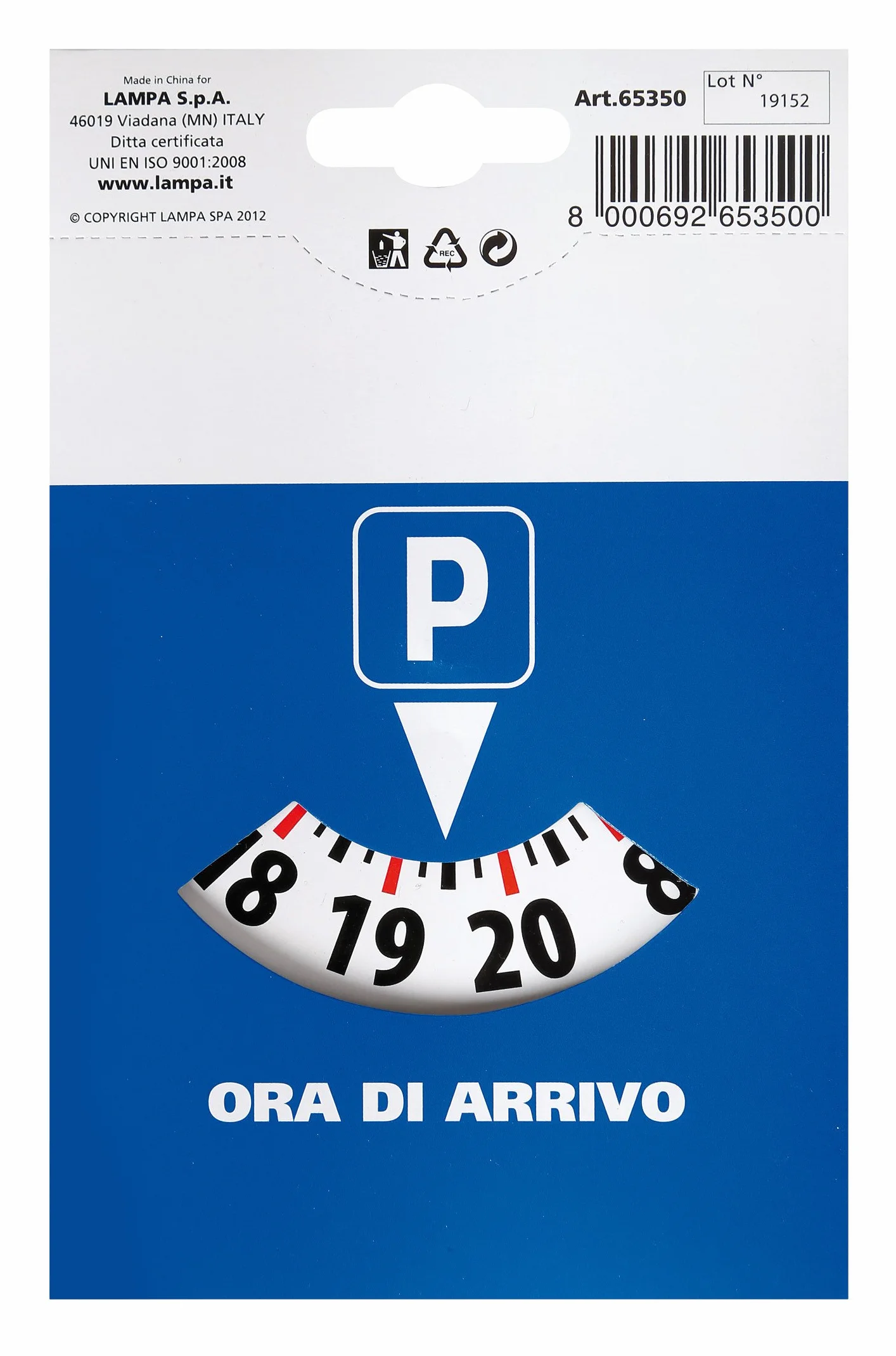 Lampa Pannello segnalatore veicolo in sosta 65350