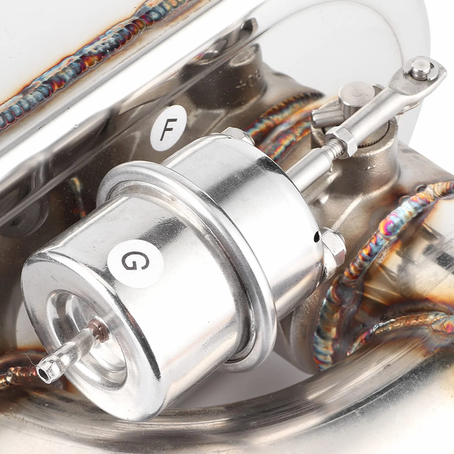 AMONIDA Valvola di Scarico Elettrica per Auto, Valvola di Scarico Elettrica per Auto Universale da 63 Mm Silenziatore Variabile per Tubo della Pompa del Vuoto del Dispositivo con Porta