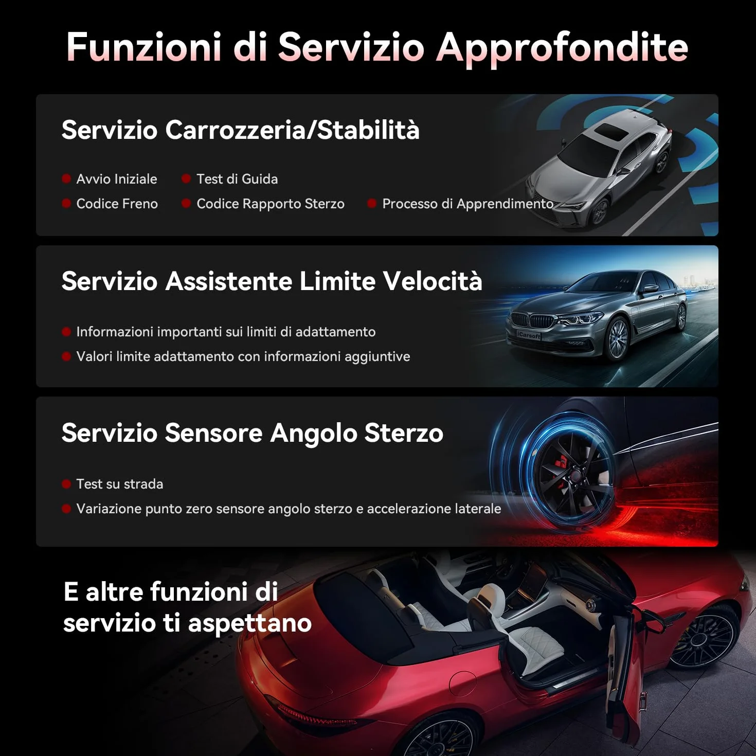 iCarsoft MB V3.0 OBD2 Diagnostica Auto per Ben.z/Sprinter/Smart 35 Funzioni di Ripristino
