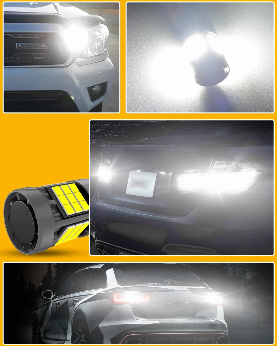 KATUR 7443 T20 LED Canbus 3000LM 6000K Bianco Xeno Lampadina W21/5W 992 7443A 2PCS