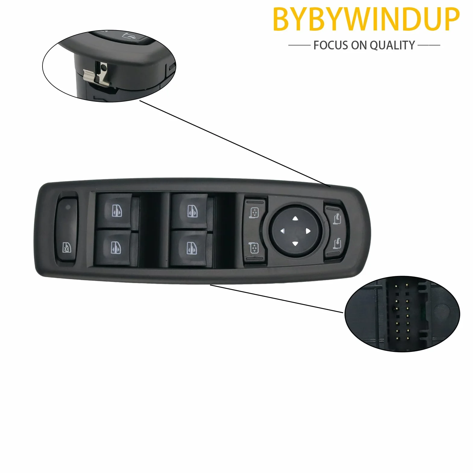 Interruttore alzacristalli elettrici compatibile con Renault Megane Laguna 2008-2016 Sostituzione per 254000015R 809610006R