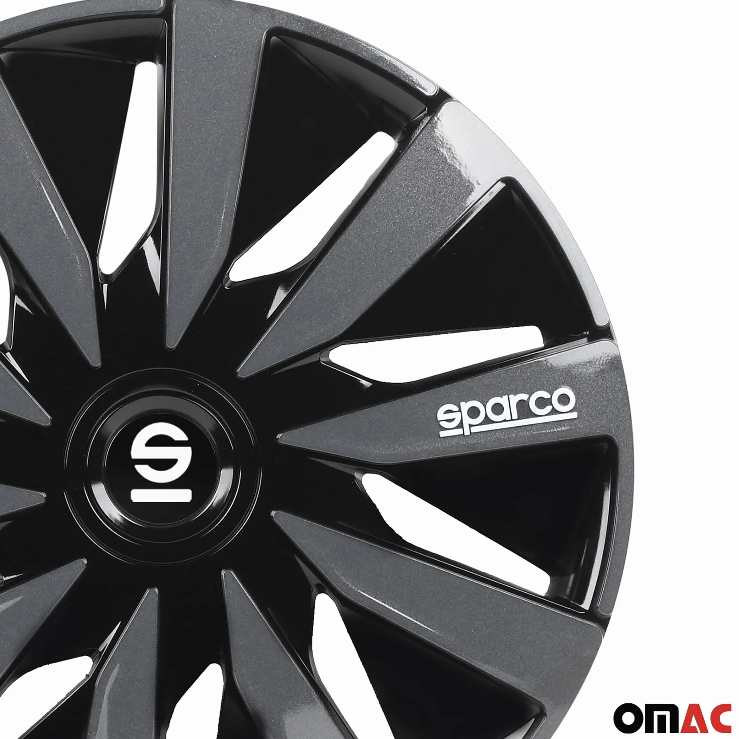 Sparco Set 4 copricerchi 14" pollici nero grigio