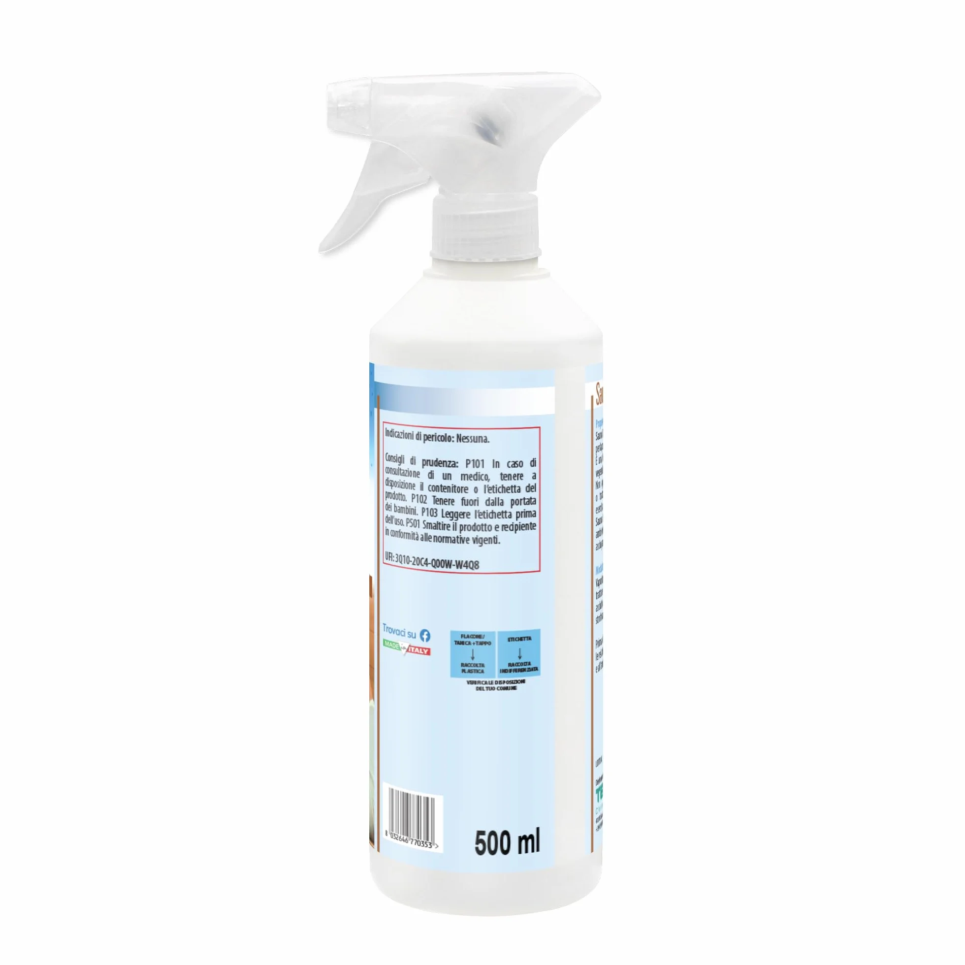 SaunaDet Detergente Igienizzante per Sauna 500 ml + Pannetto Real Clean