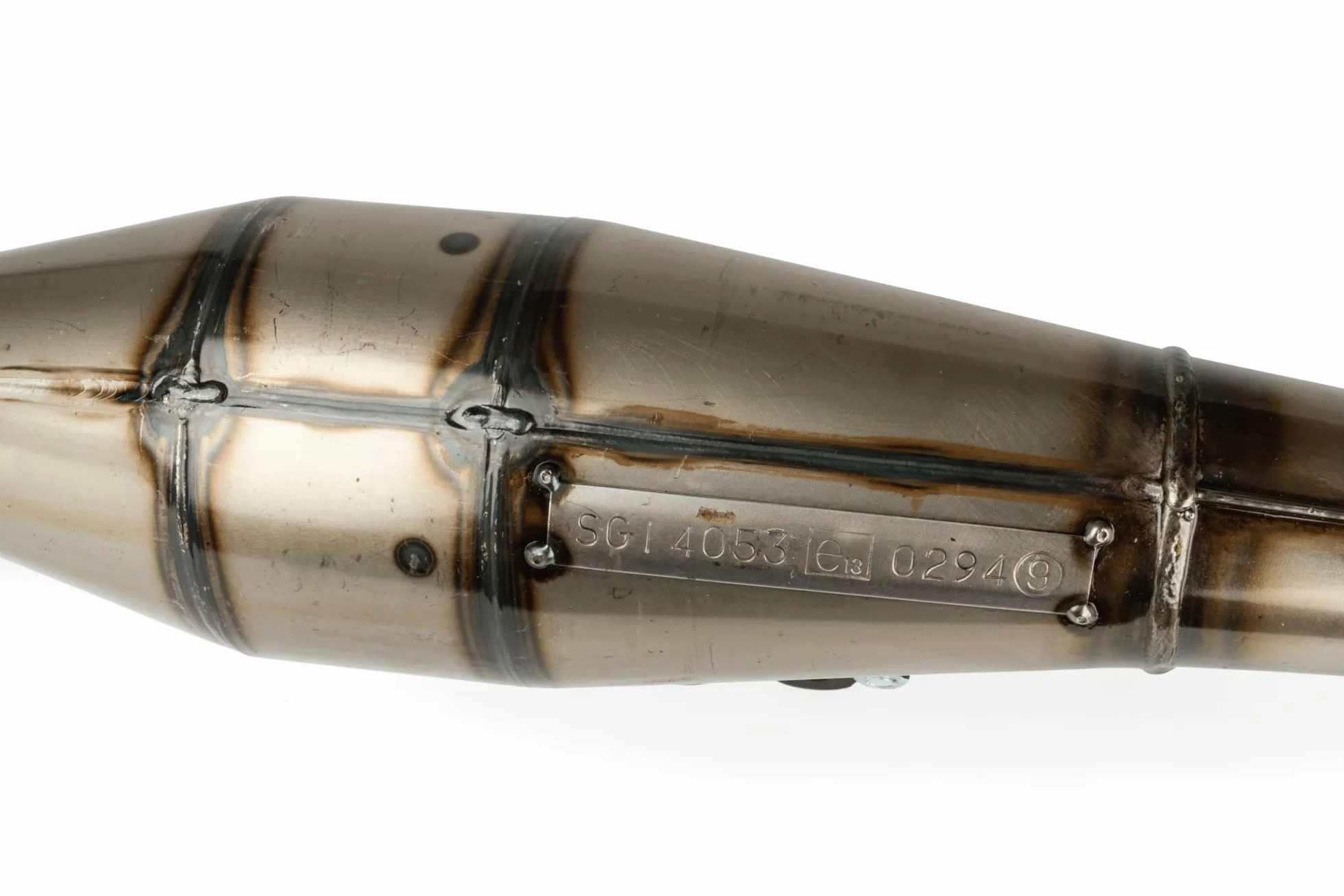 Impianto di scarico LeoVince Handmade TT per MBK Booster 50 (tutti i modelli) / Spirit (tutti i modelli) / Rocket/Slider/Yamaha BWs, con marchio di omologazione E