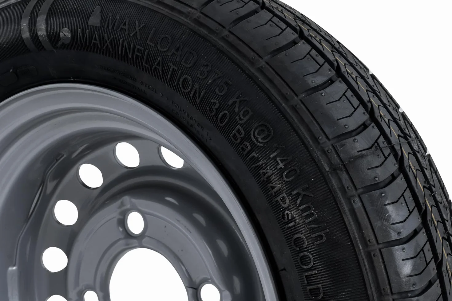 KENDA Ruota per Rimorchio Leggero 155/70 R13 74N, Cerchio in Acciaio 4x130 ET20, Pneumatico KargoTrail 3G per Carrelli da Giardino e Campeggio, Portata Massima 375 kg