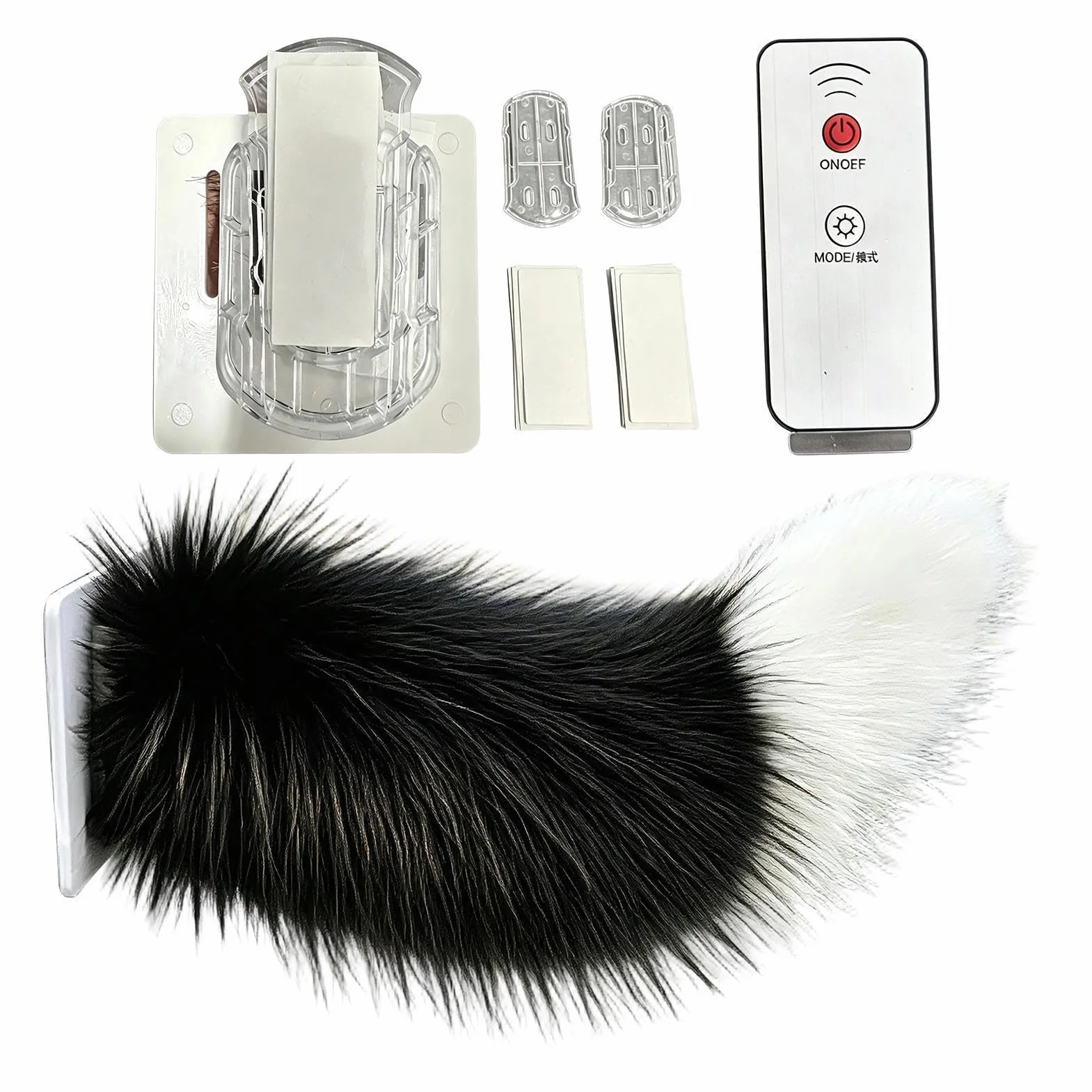 Generico Coda Elettrica di Peluche – 32cm con Telecomando | Decorazione Animata per Auto E Moto | Accessorio Veicolo con Movimento per Camion E Feste | Morbido Peluche Decorativo