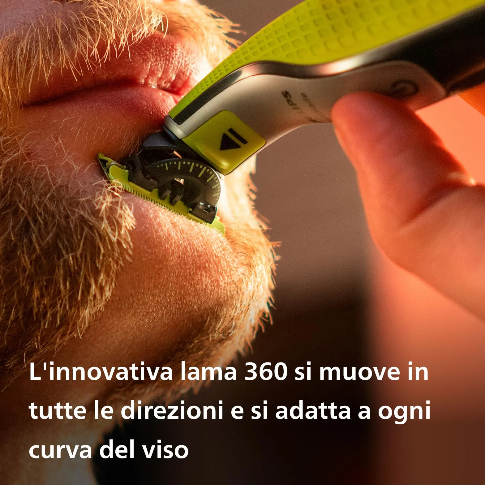 Philips OneBlade 360 Face, Regolabarba e Rasoio Elettrico, Lama 360, 2 Lame 360, Pettine Regolabile 5 in 1 QP2734/30