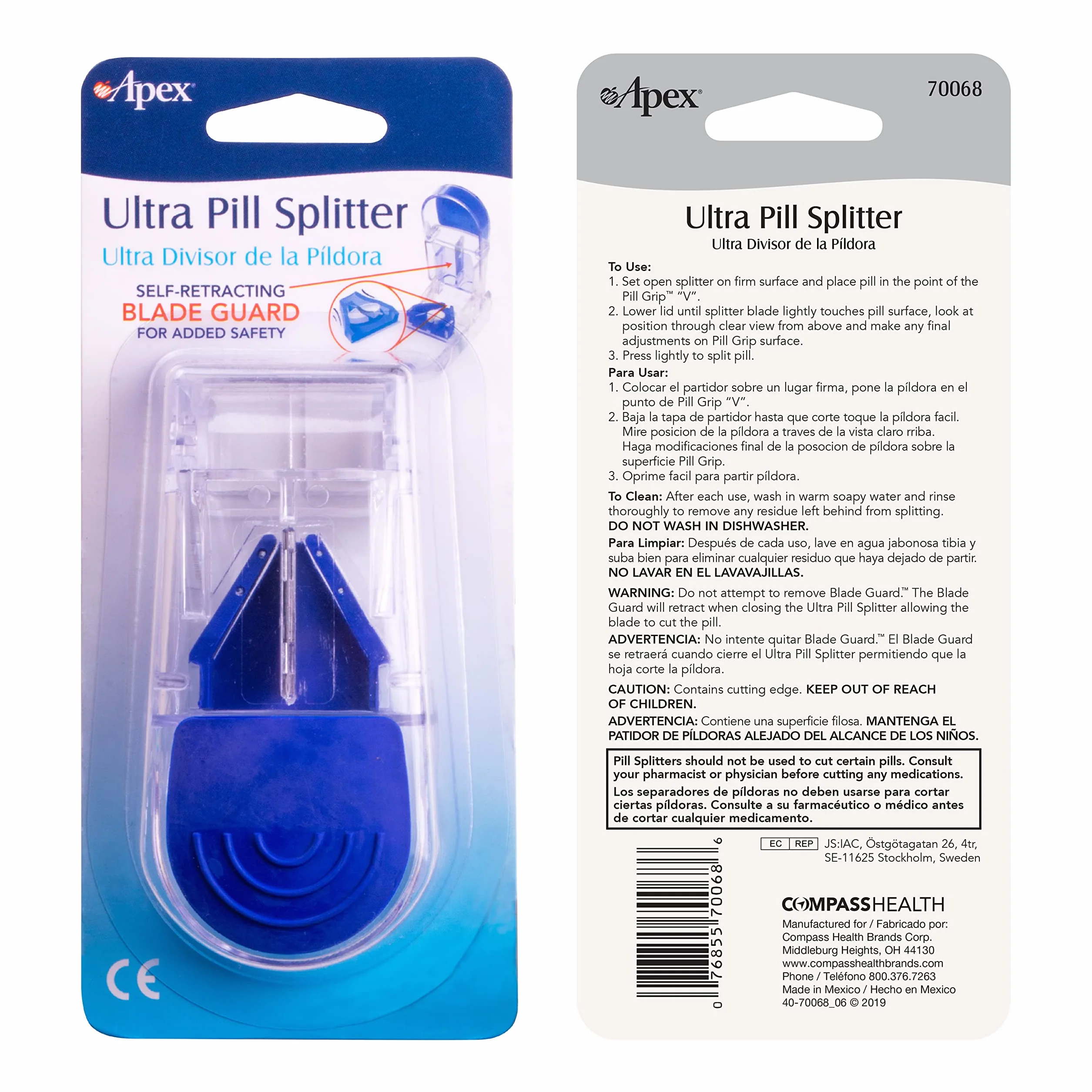 Gima Tagliapillole Ultra con Sistema di Sicurezza