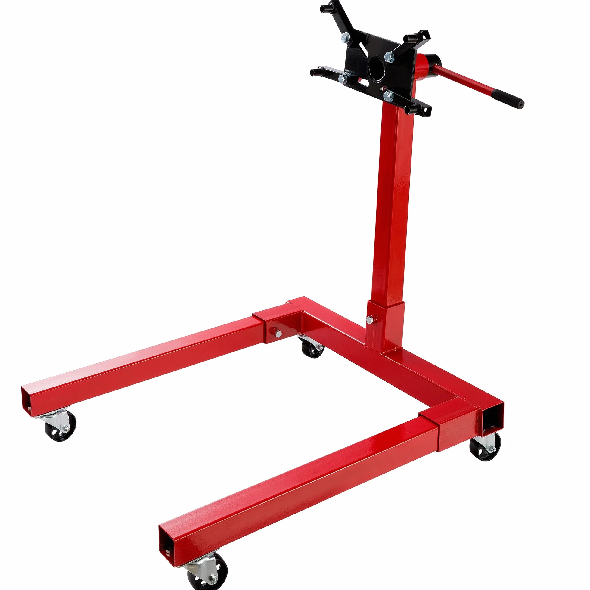 AREBOS Supporto Motore 570 kg 360° Girevole Rosso Massiccio Robusto