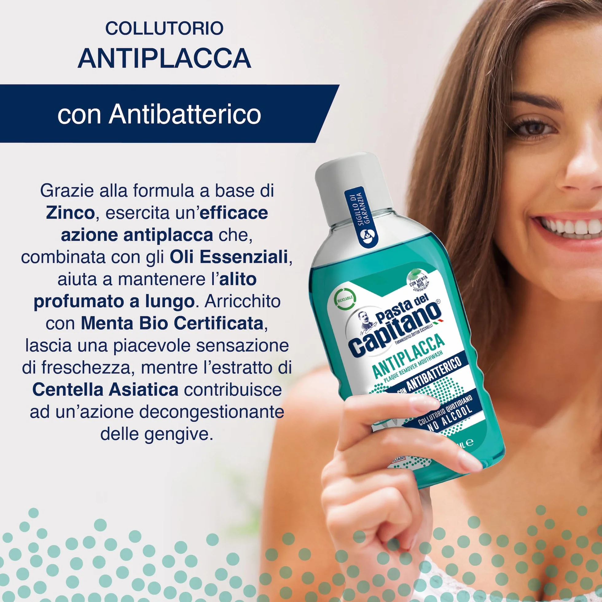 Pasta del Capitano Collutorio Antiplacca Senza Alcool 400 ml
