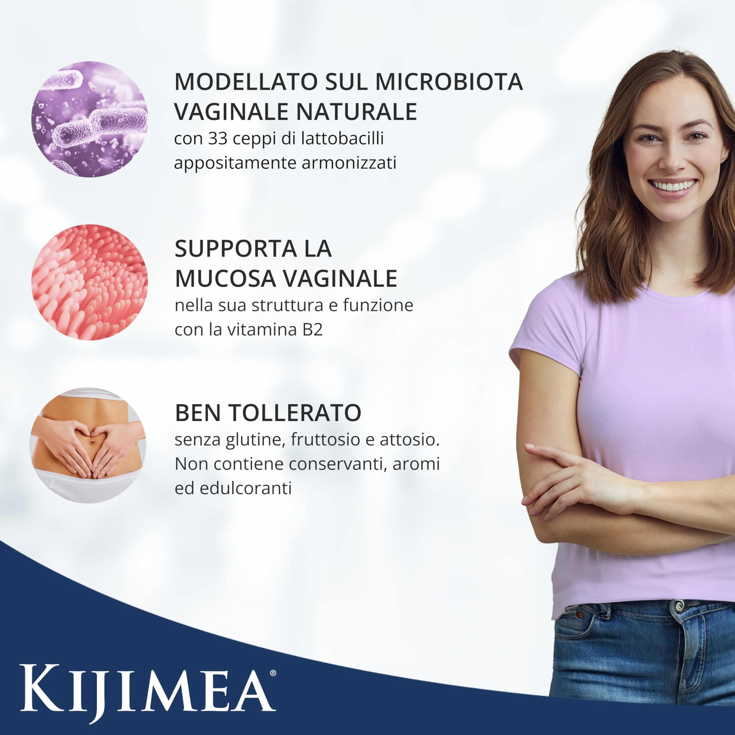 Kijimea FloraCare 33 ceppi lattobacilli vitamine B2 B3 B7 Zinco 28 capsule